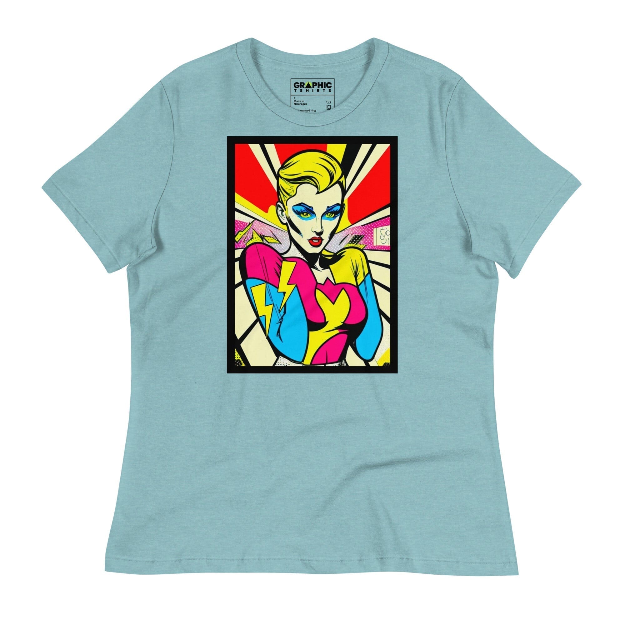 GRAPHIC T-SHIRTS Heather Blue Lagoon / S Women's Relaxed T-Shirt - Bionic Blonde