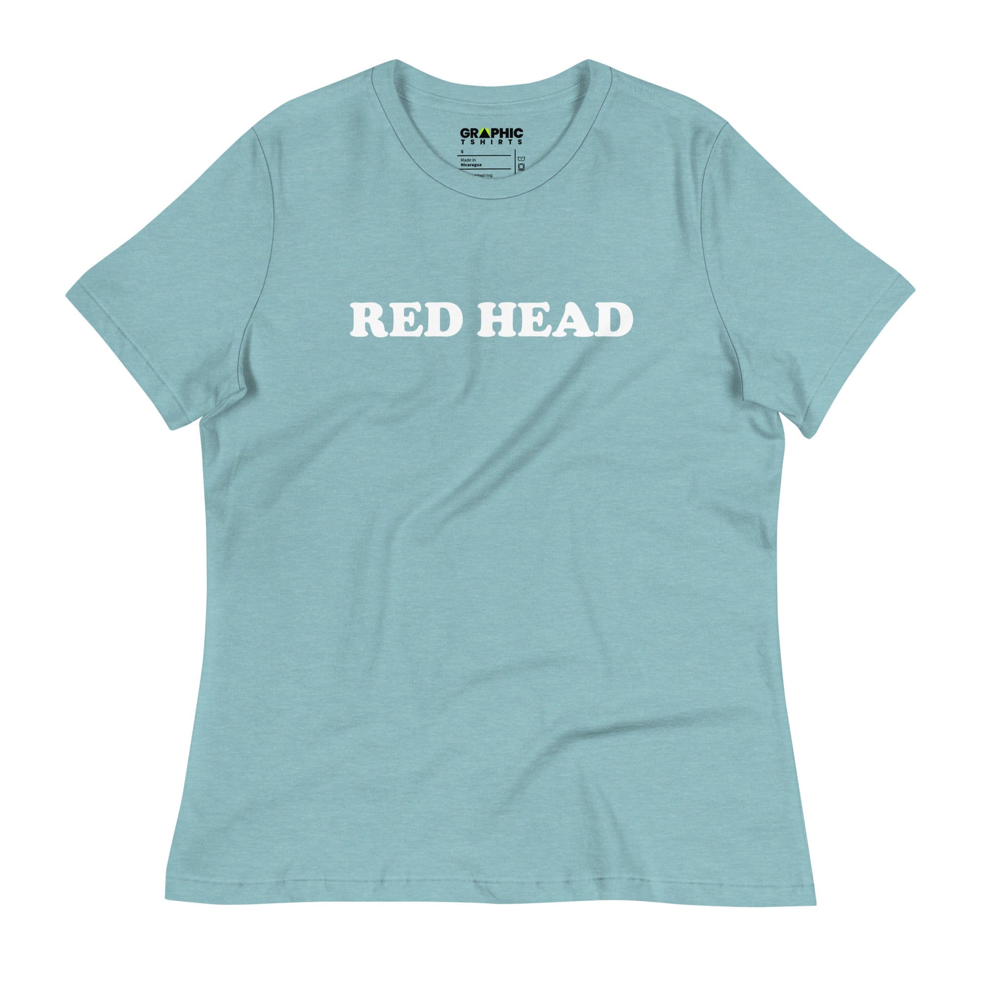 GRAPHIC T-SHIRTS Heather Blue Lagoon / S Women's Relaxed T-Shirt - Red Head