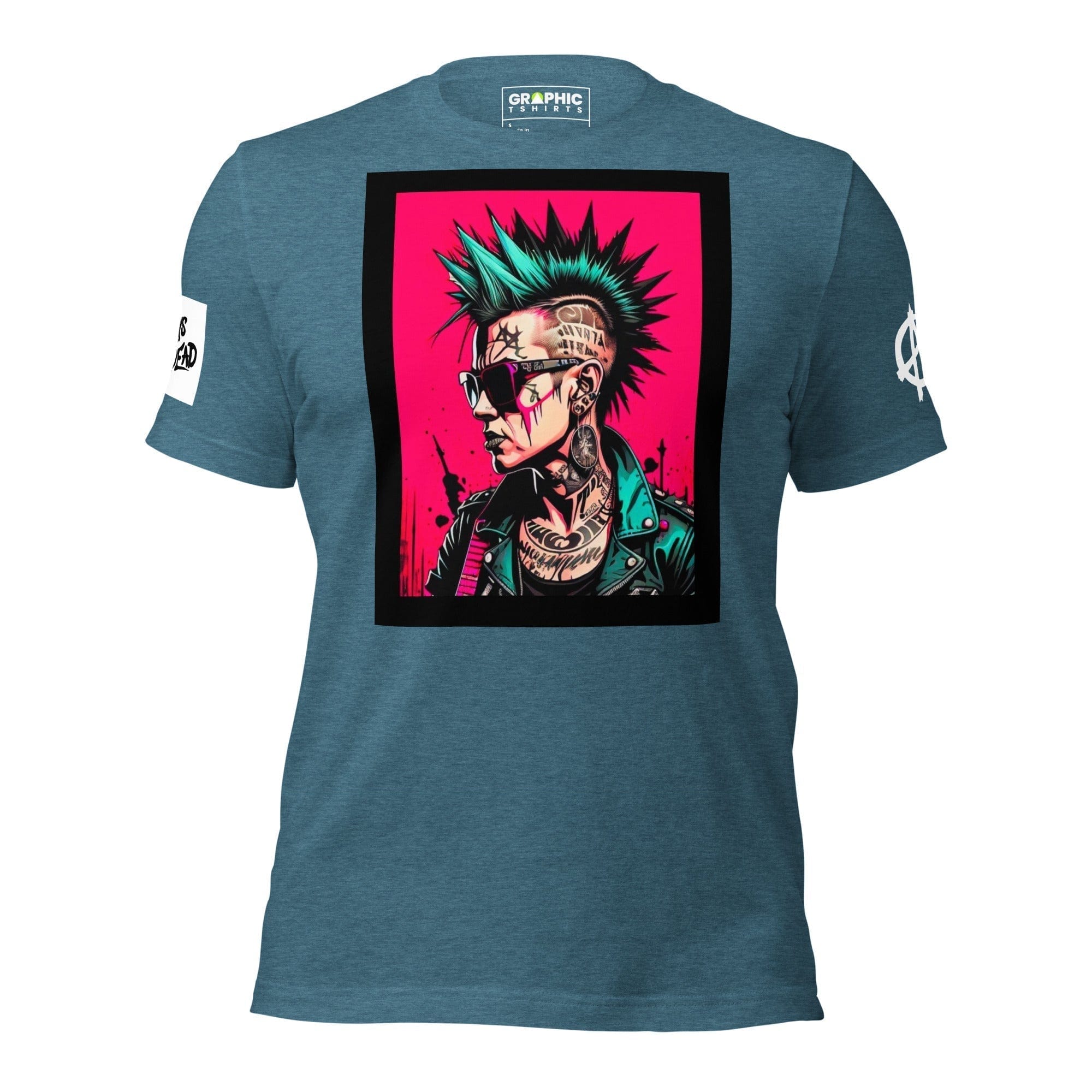 GRAPHIC T-SHIRTS Heather Deep Teal / S Unisex Crew Neck T-Shirt - Punk Rock Series Sector 15