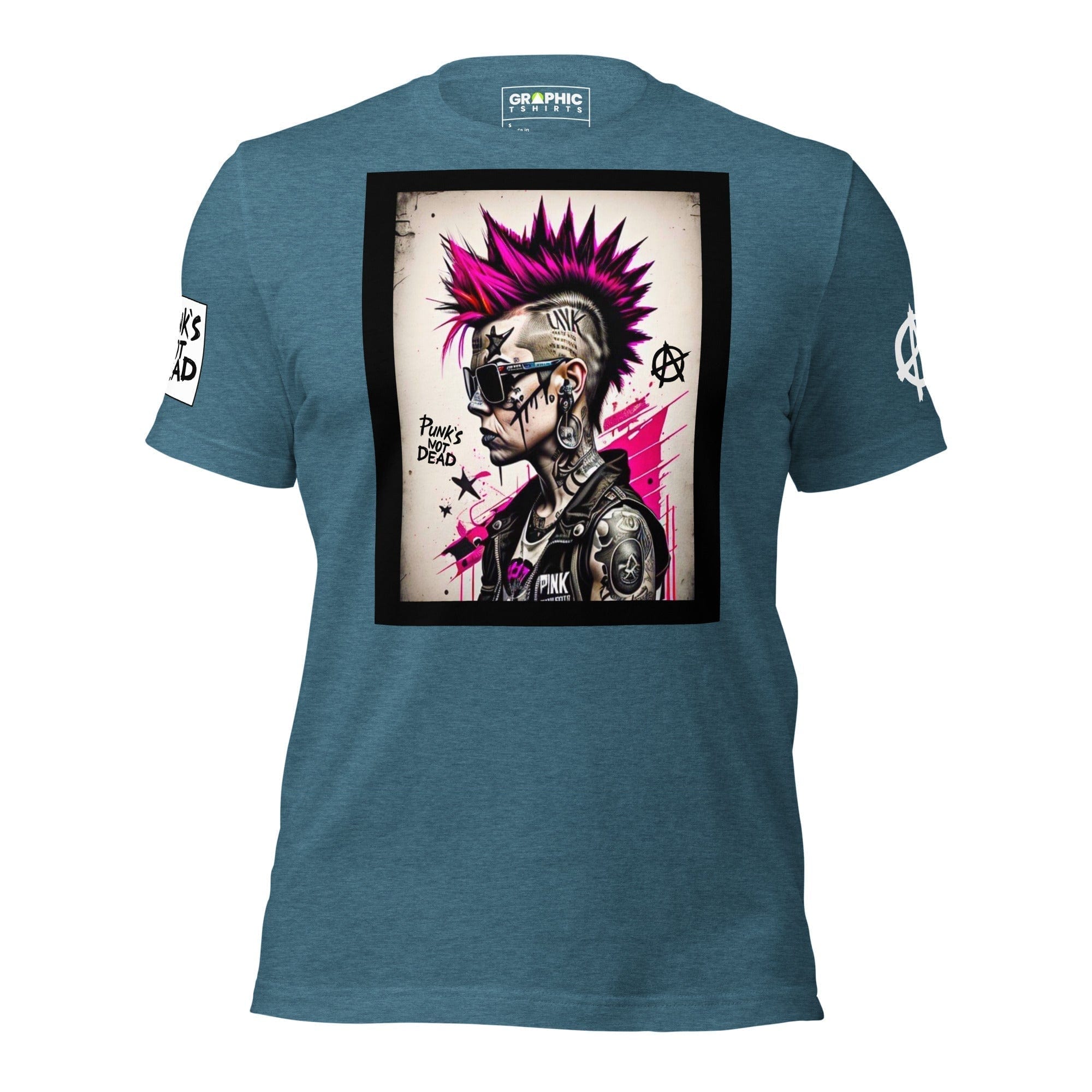 GRAPHIC T-SHIRTS Heather Deep Teal / S Unisex Crew Neck T-Shirt - Punk Rock Series Sector 23