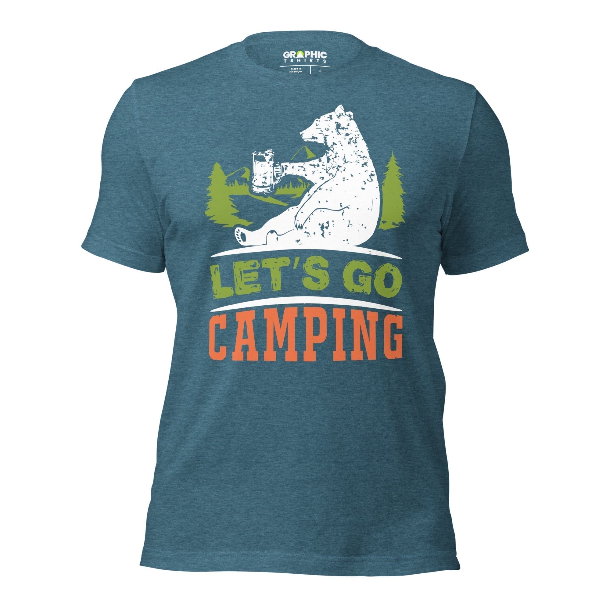 GRAPHIC T-SHIRTS Heather Deep Teal / S Unisex Staple T-Shirt - Let's Go Camping