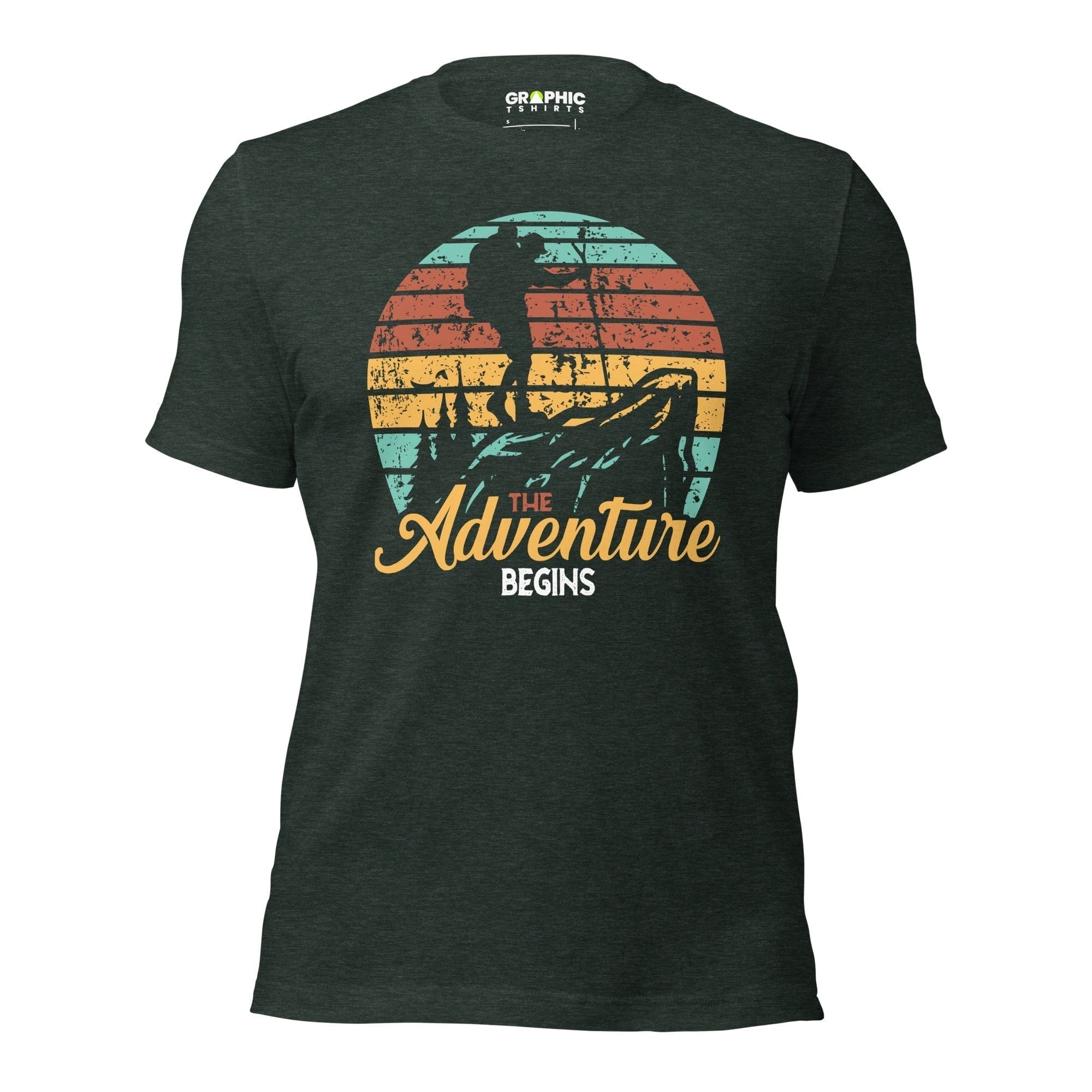 GRAPHIC T-SHIRTS Heather Forest / S Unisex Staple T-Shirt - The Adventure Begins