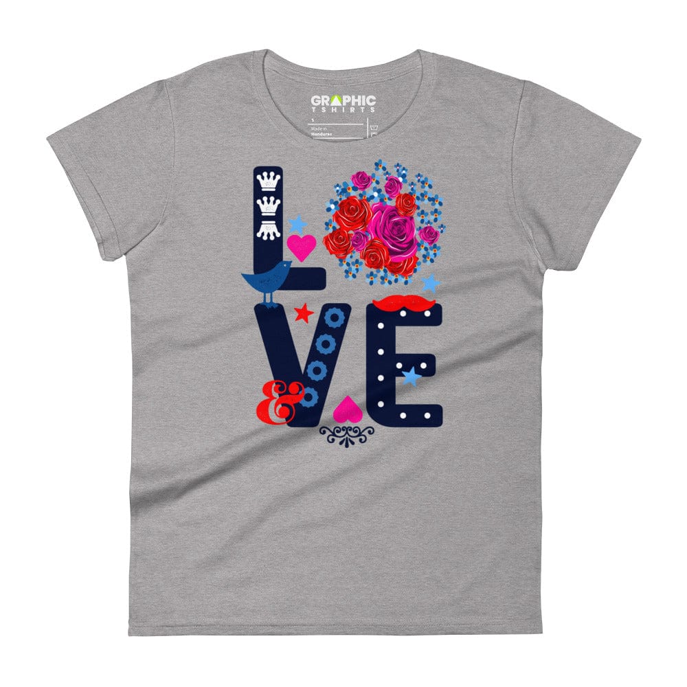 GRAPHIC T-SHIRTS Heather Grey / S Women's Fashion Fit T-Shirt - Love