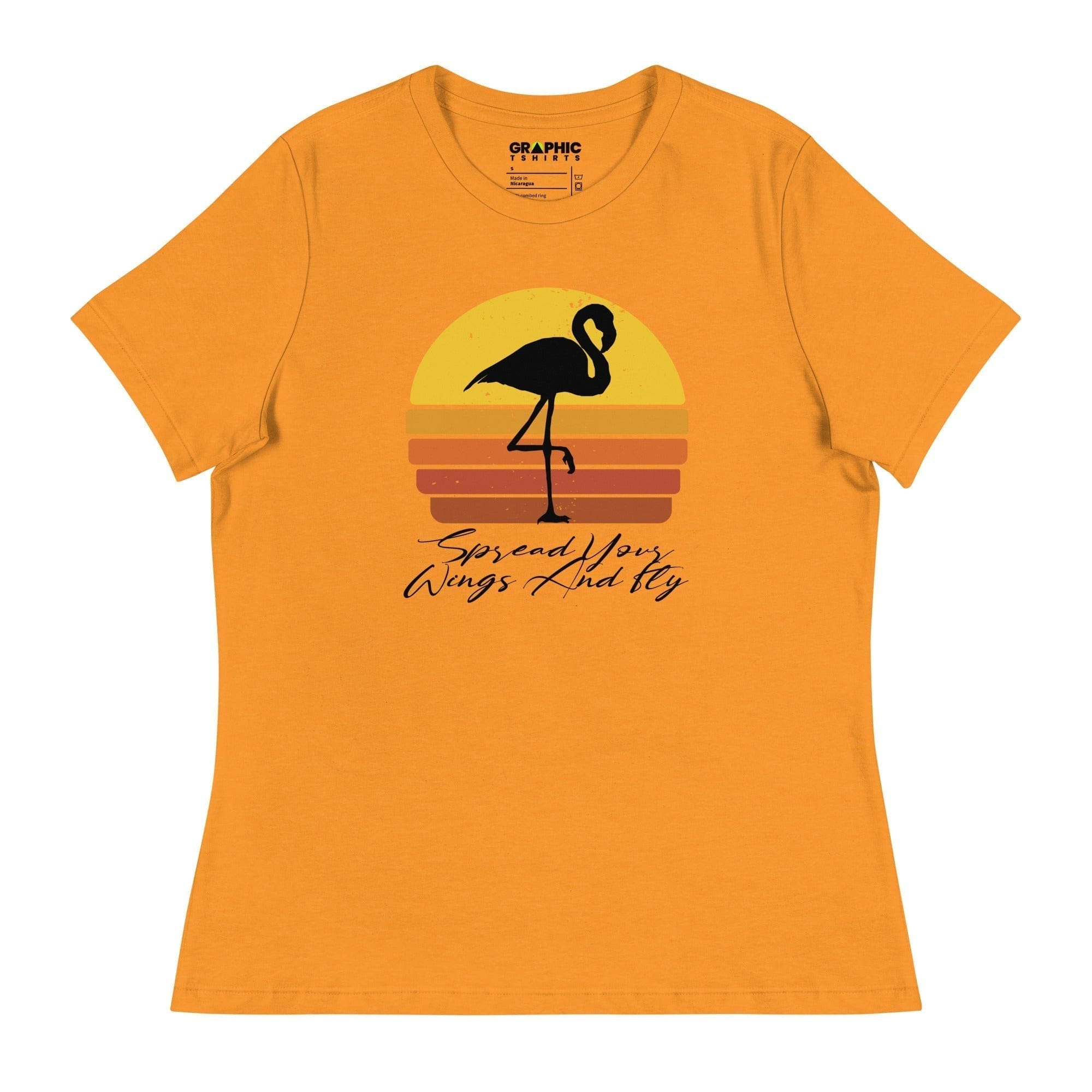 GRAPHIC T-SHIRTS Heather Marmalade / S Women's Relaxed T-Shirt - Spread Your Wings And Fly