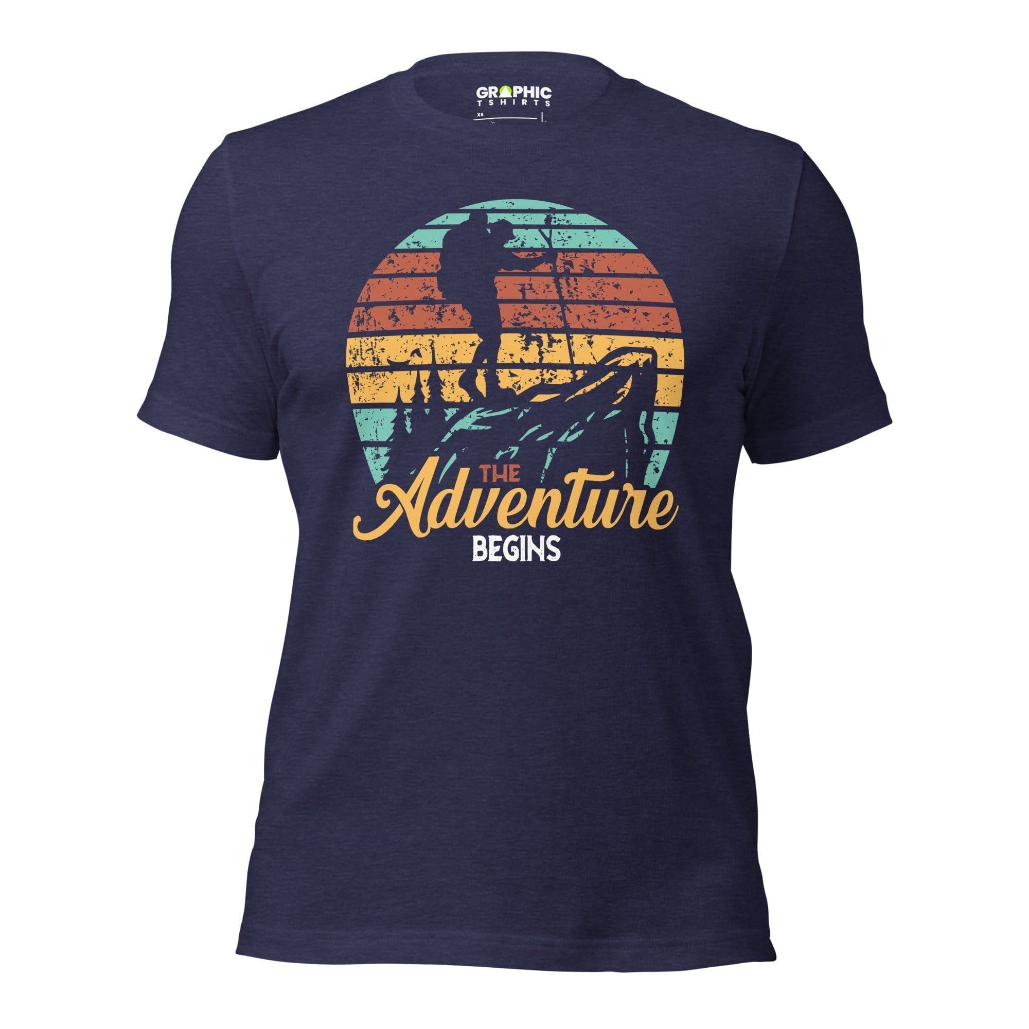 GRAPHIC T-SHIRTS Heather Midnight Navy / XS Unisex Staple T-Shirt - The Adventure Begins