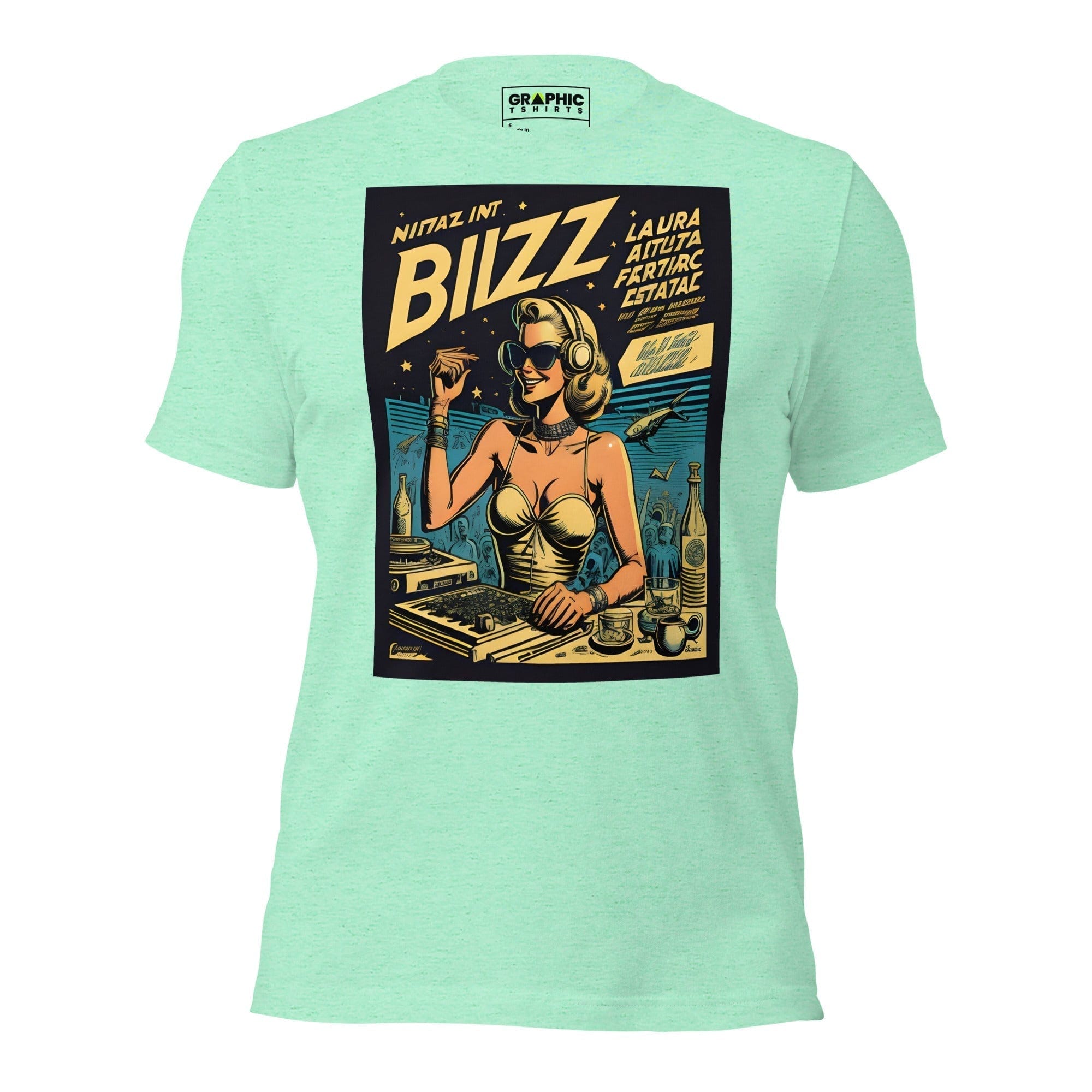 GRAPHIC T-SHIRTS Heather Mint / S Unisex Crew Neck T-Shirt - Ibiza Night Club Heroes Comic Series v.15