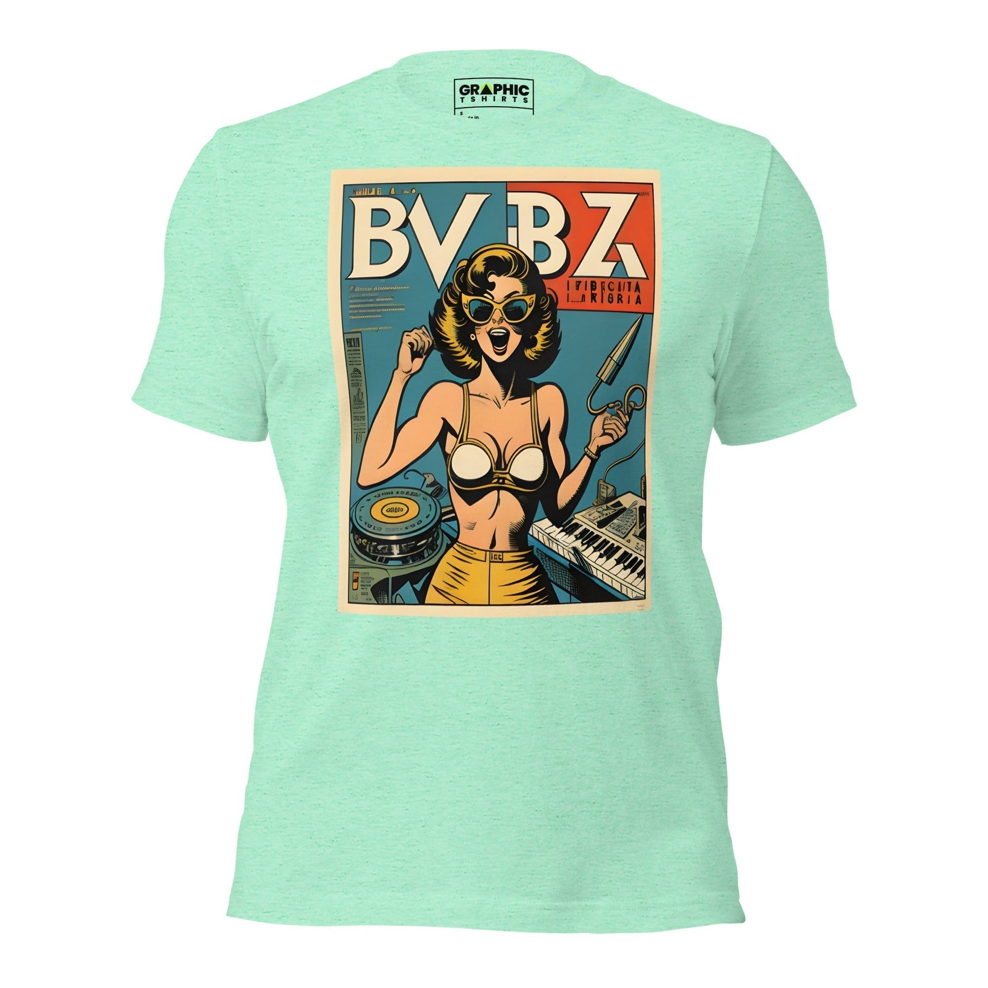 GRAPHIC T-SHIRTS Heather Mint / S Unisex Crew Neck T-Shirt - Ibiza Night Club Heroes Comic Series v.34