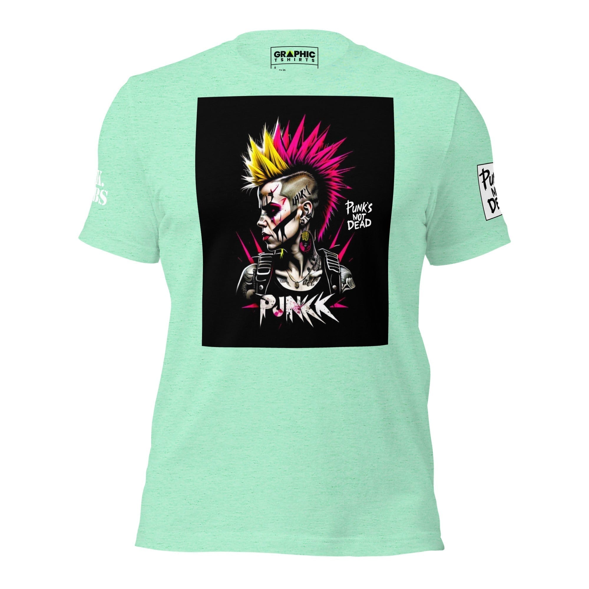 GRAPHIC T-SHIRTS Heather Mint / S Unisex Crew Neck T-Shirt - Punk Rock Series Sector 8