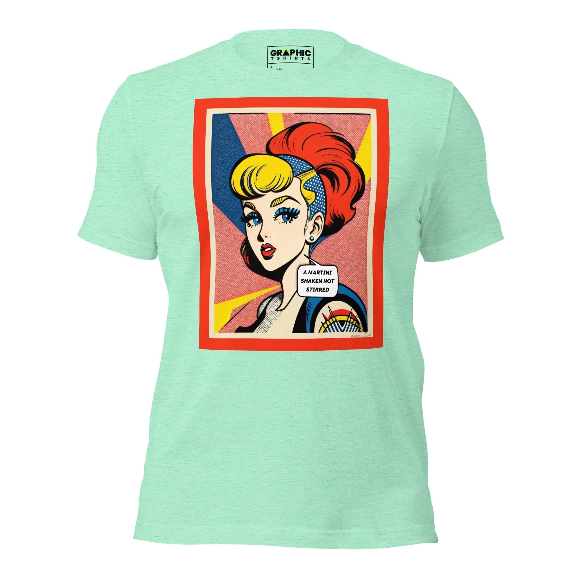 GRAPHIC T-SHIRTS Heather Mint / S Unisex Crew Neck T-Shirt - Vintage American Comic Series v.42