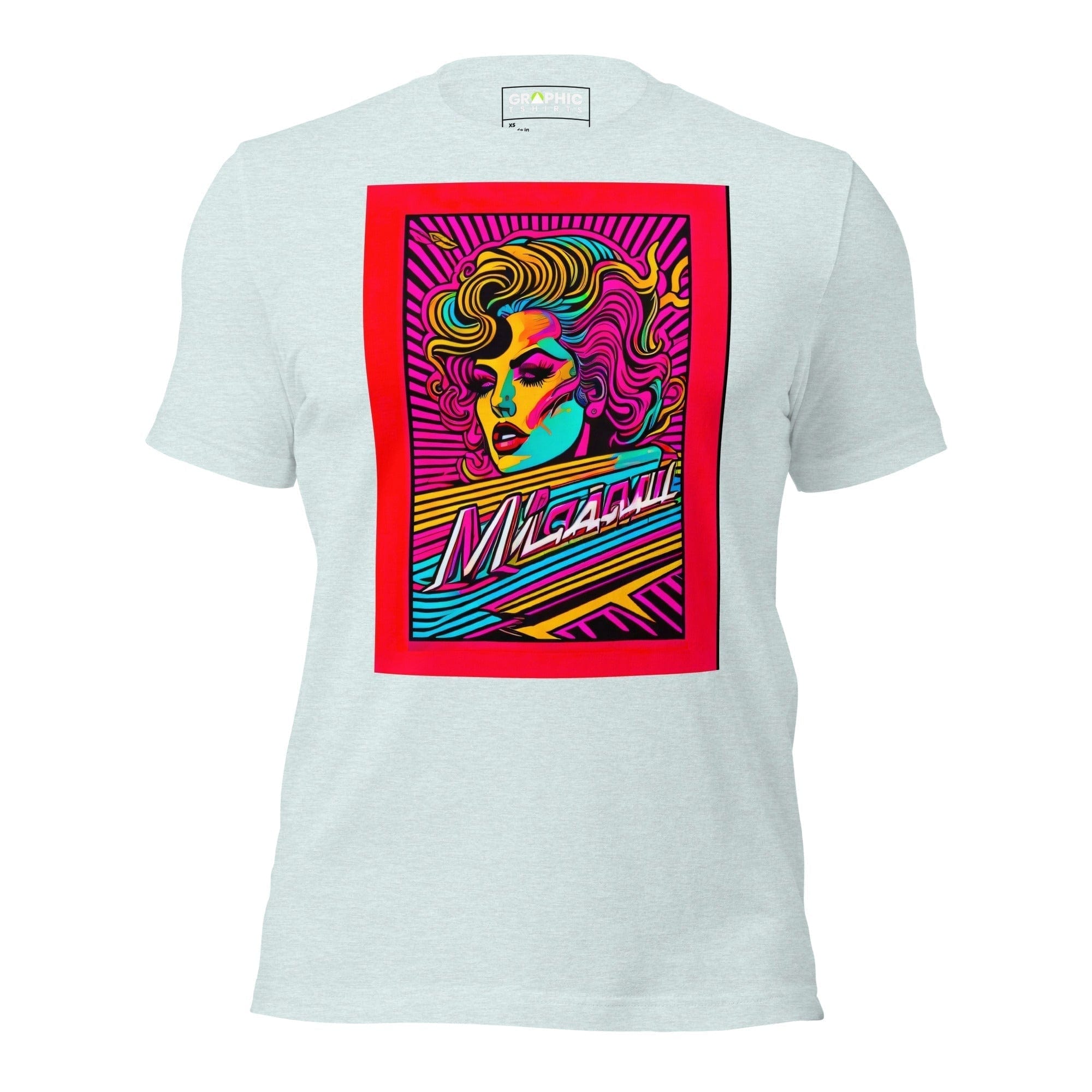 GRAPHIC T-SHIRTS Heather Prism Ice Blue / XS Unisex Crew Neck T-Shirt - Miami Heatwave Series v.1