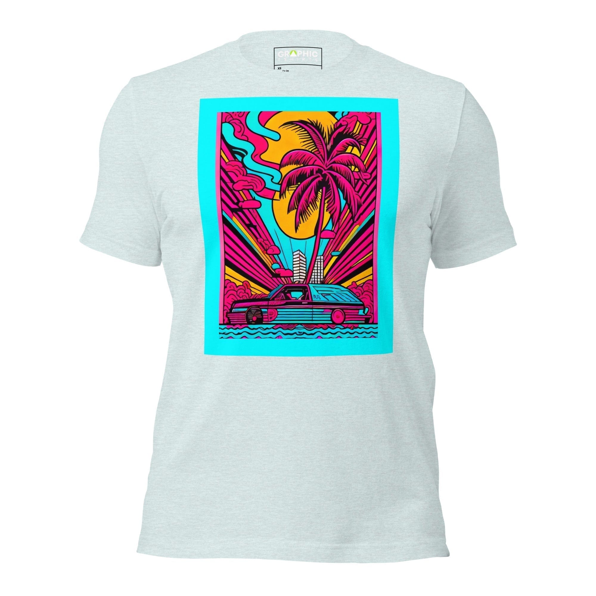 GRAPHIC T-SHIRTS Heather Prism Ice Blue / XS Unisex Crew Neck T-Shirt - Miami Heatwave Series v.15