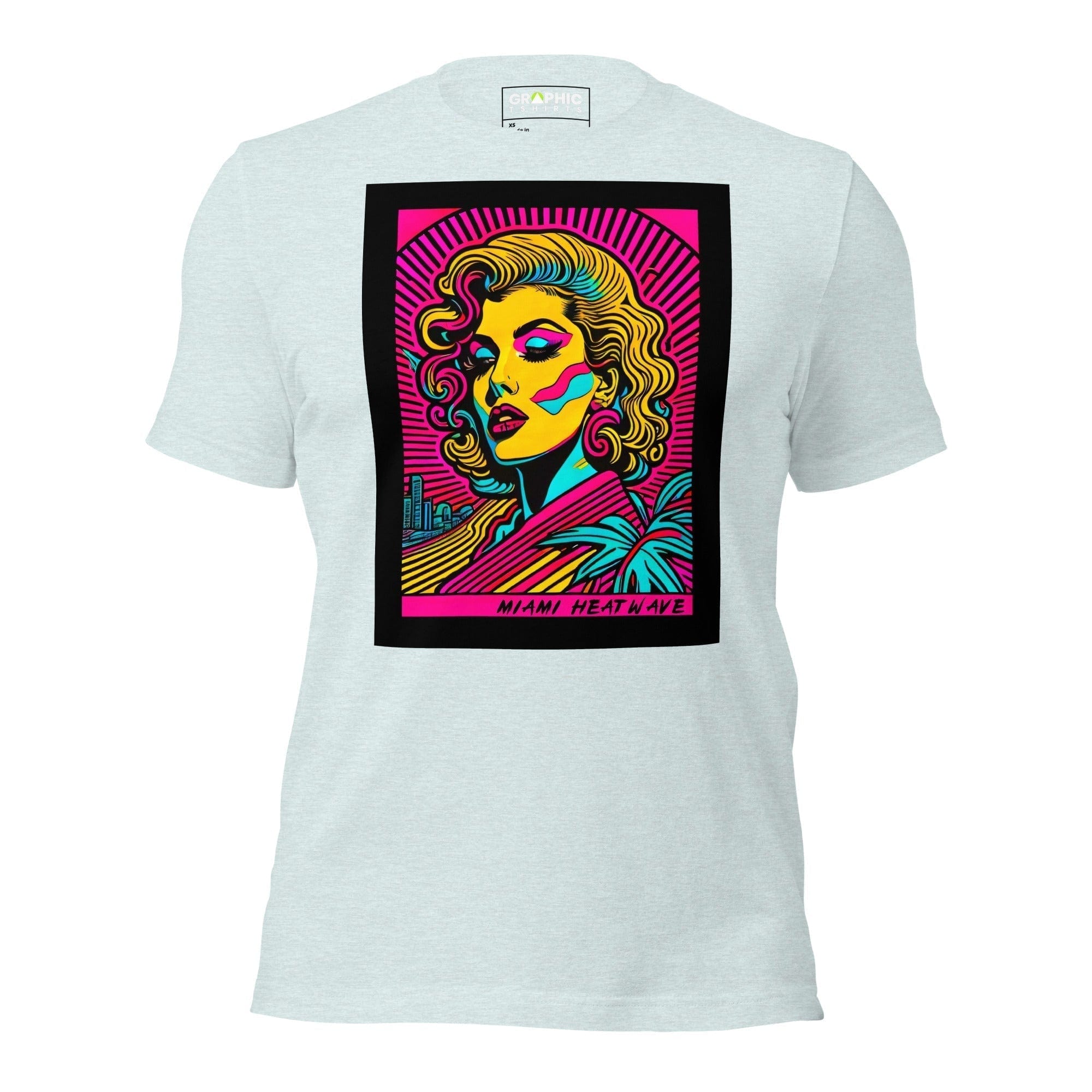 GRAPHIC T-SHIRTS Heather Prism Ice Blue / XS Unisex Crew Neck T-Shirt - Miami Heatwave Series v.20