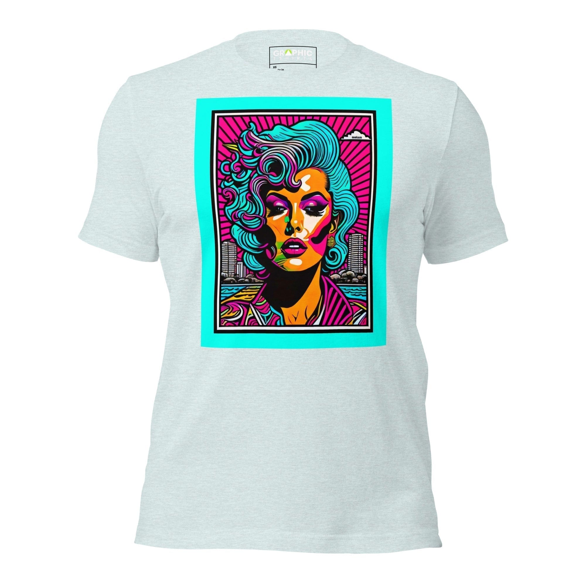 GRAPHIC T-SHIRTS Heather Prism Ice Blue / XS Unisex Crew Neck T-Shirt - Miami Heatwave Series v.23