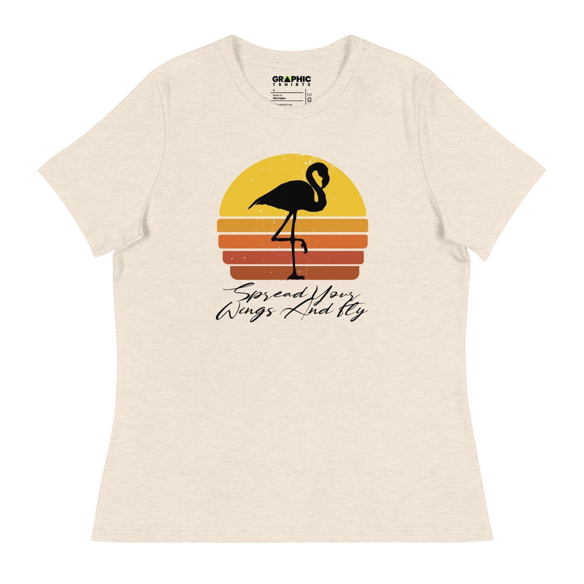 GRAPHIC T-SHIRTS Heather Prism Natural / S Women's Relaxed T-Shirt - Spread Your Wings And Fly