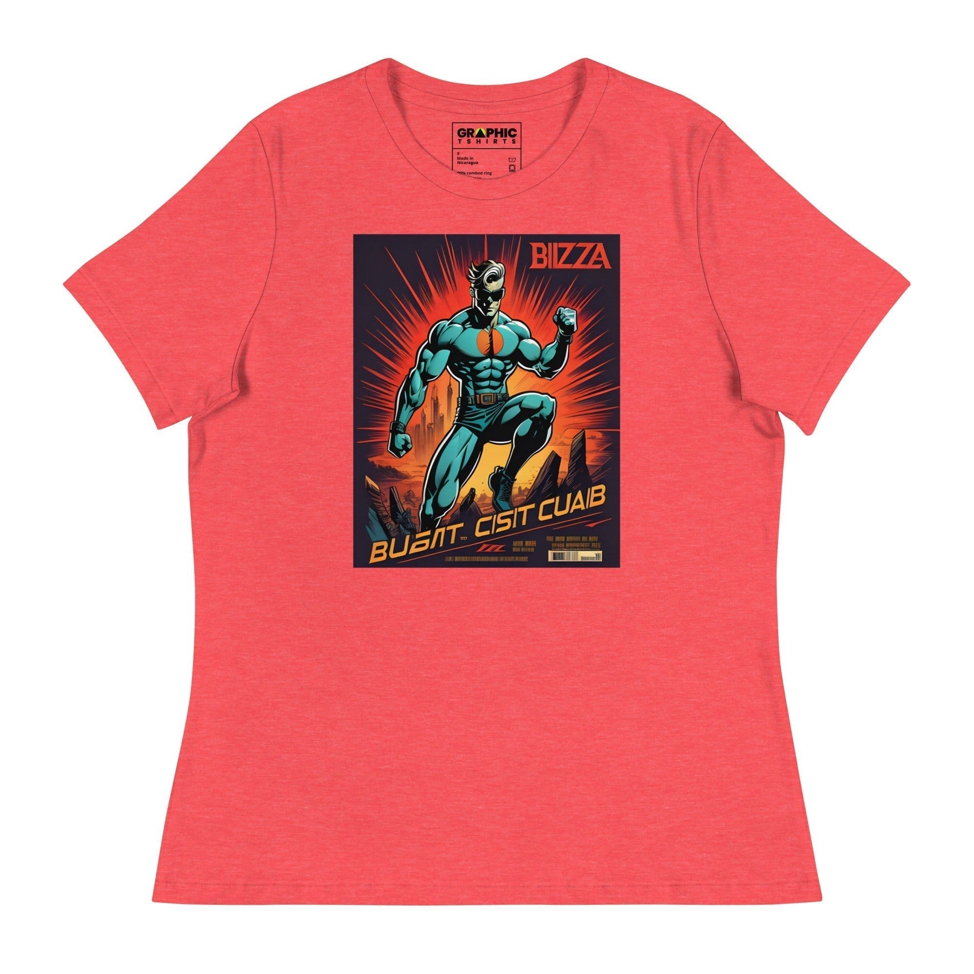 GRAPHIC T-SHIRTS Heather Red / S Women's Relaxed T-Shirt - Ibiza Night Club Heroes Comic Series v.11