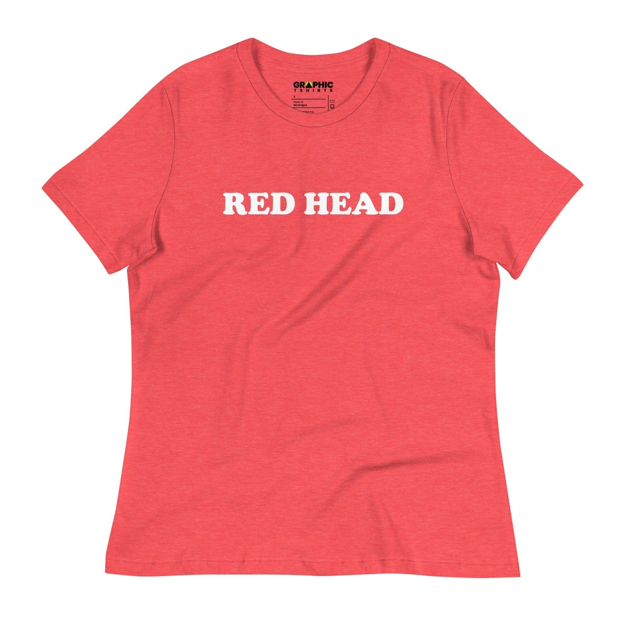 GRAPHIC T-SHIRTS Heather Red / S Women's Relaxed T-Shirt - Red Head