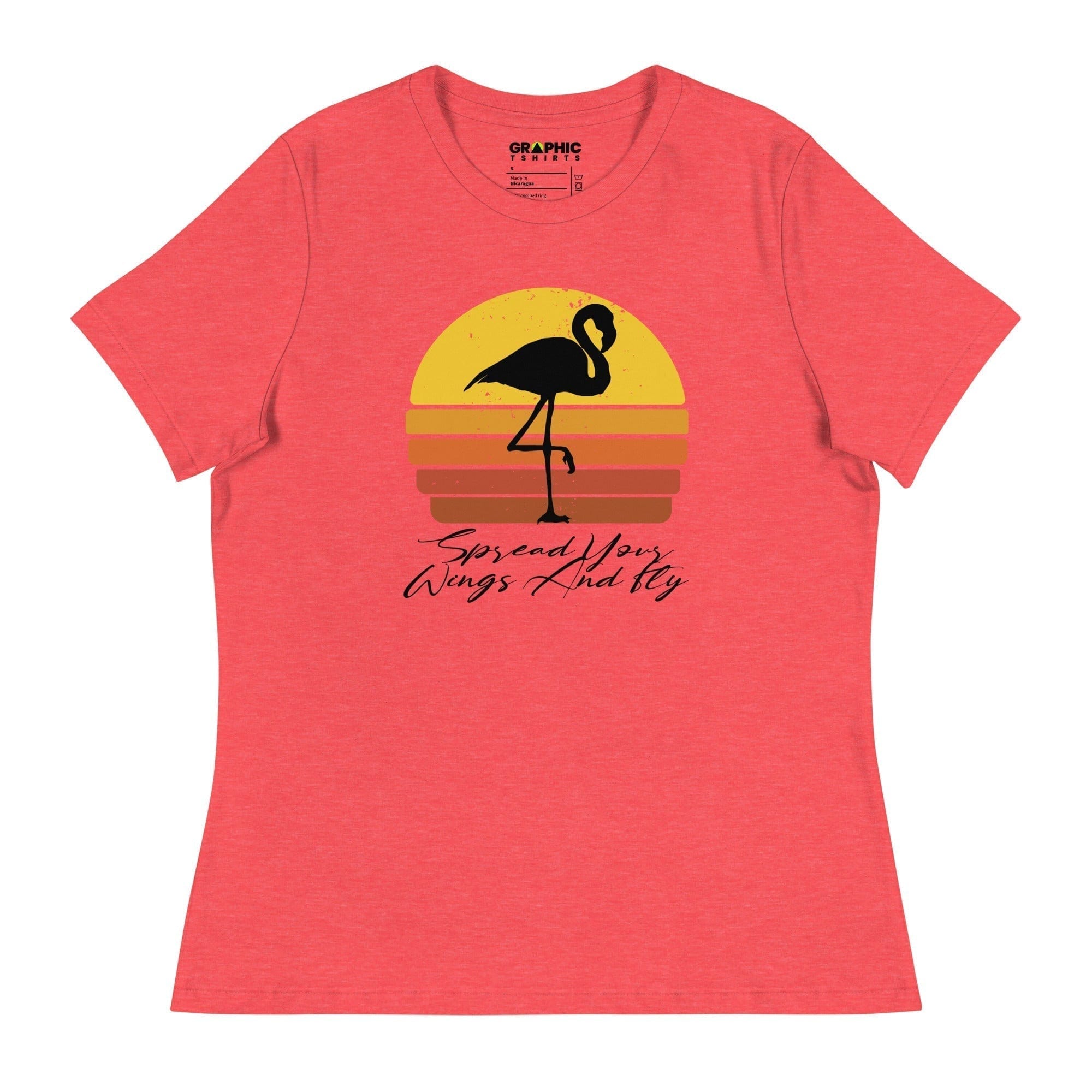 GRAPHIC T-SHIRTS Heather Red / S Women's Relaxed T-Shirt - Spread Your Wings And Fly