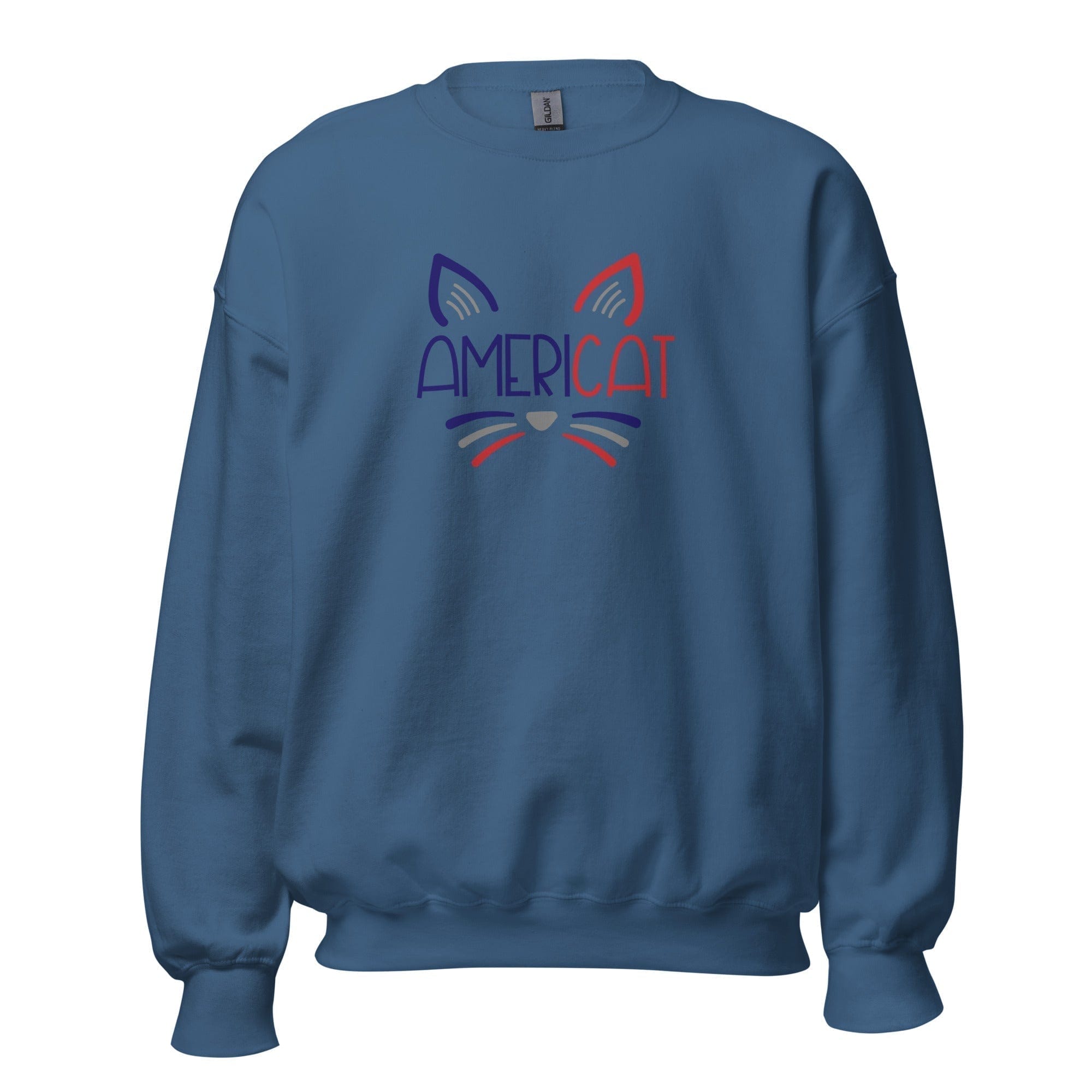 GRAPHIC T-SHIRTS Indigo Blue / S Unisex Crew Neck Sweatshirt - Americat