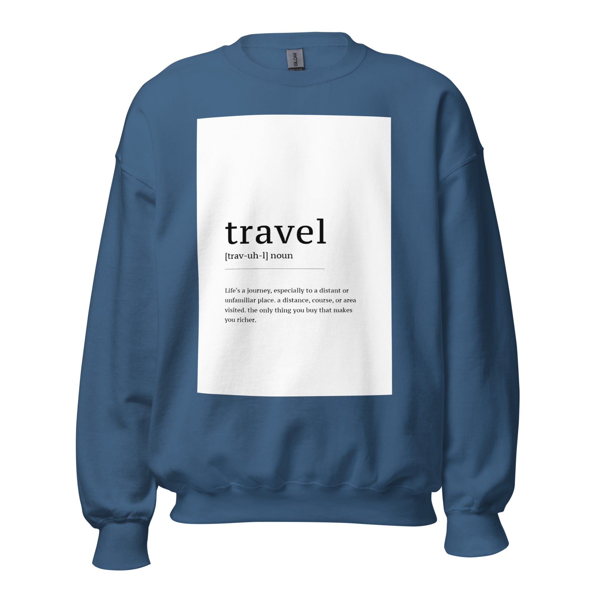 GRAPHIC T-SHIRTS Indigo Blue / S Unisex Crew Neck Sweatshirt - Travel