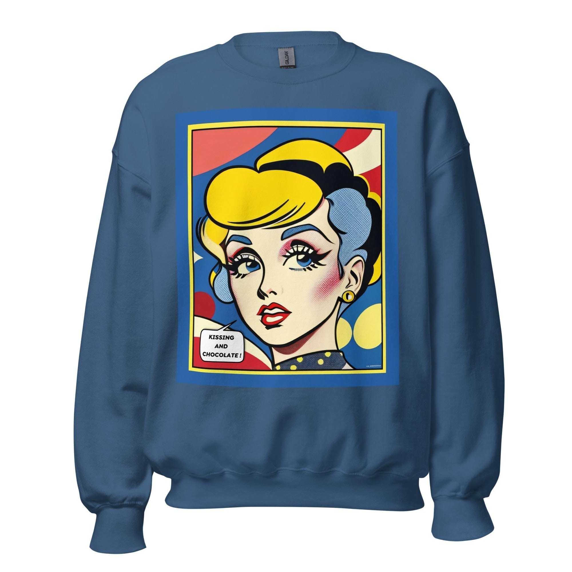 GRAPHIC T-SHIRTS Indigo Blue / S Unisex Crew Neck Sweatshirt - Vintage American Comic Series v.20