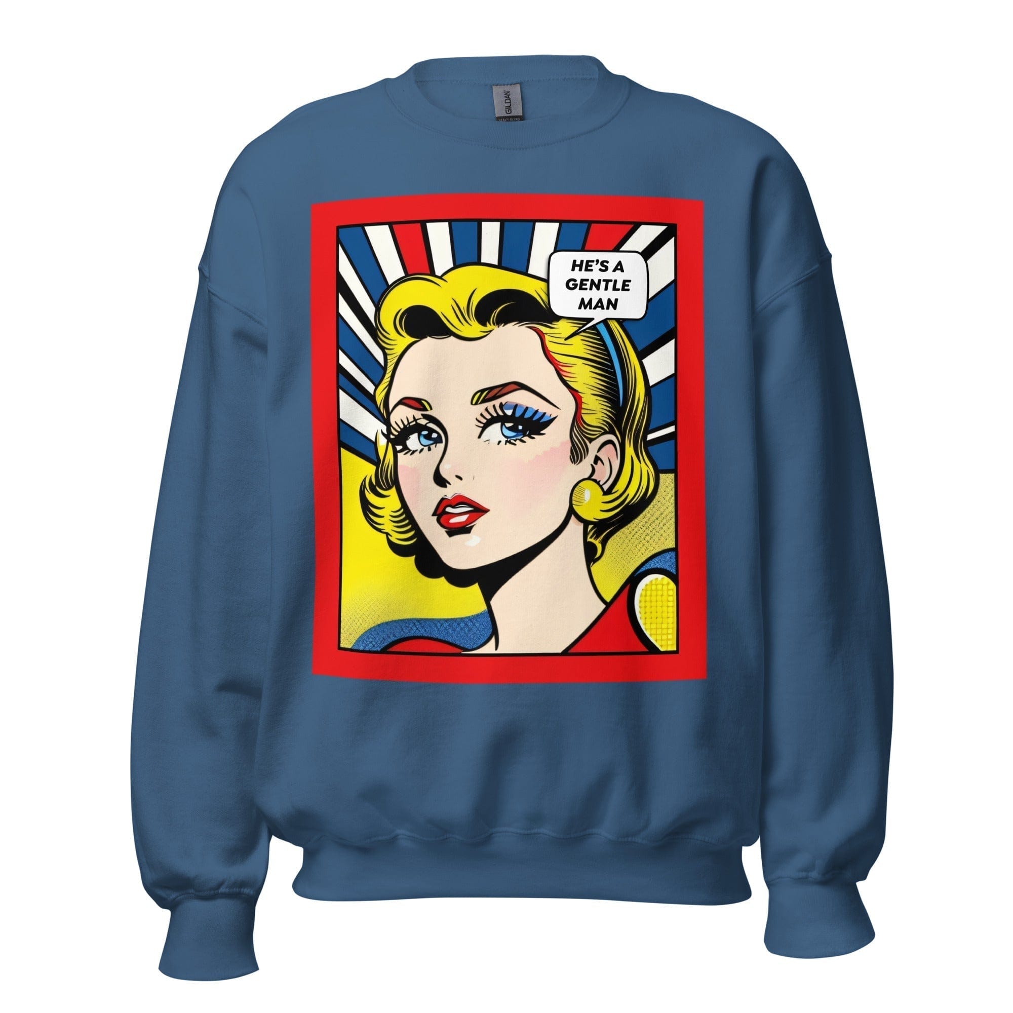 GRAPHIC T-SHIRTS Indigo Blue / S Unisex Crew Neck Sweatshirt - Vintage American Comic Series v.29