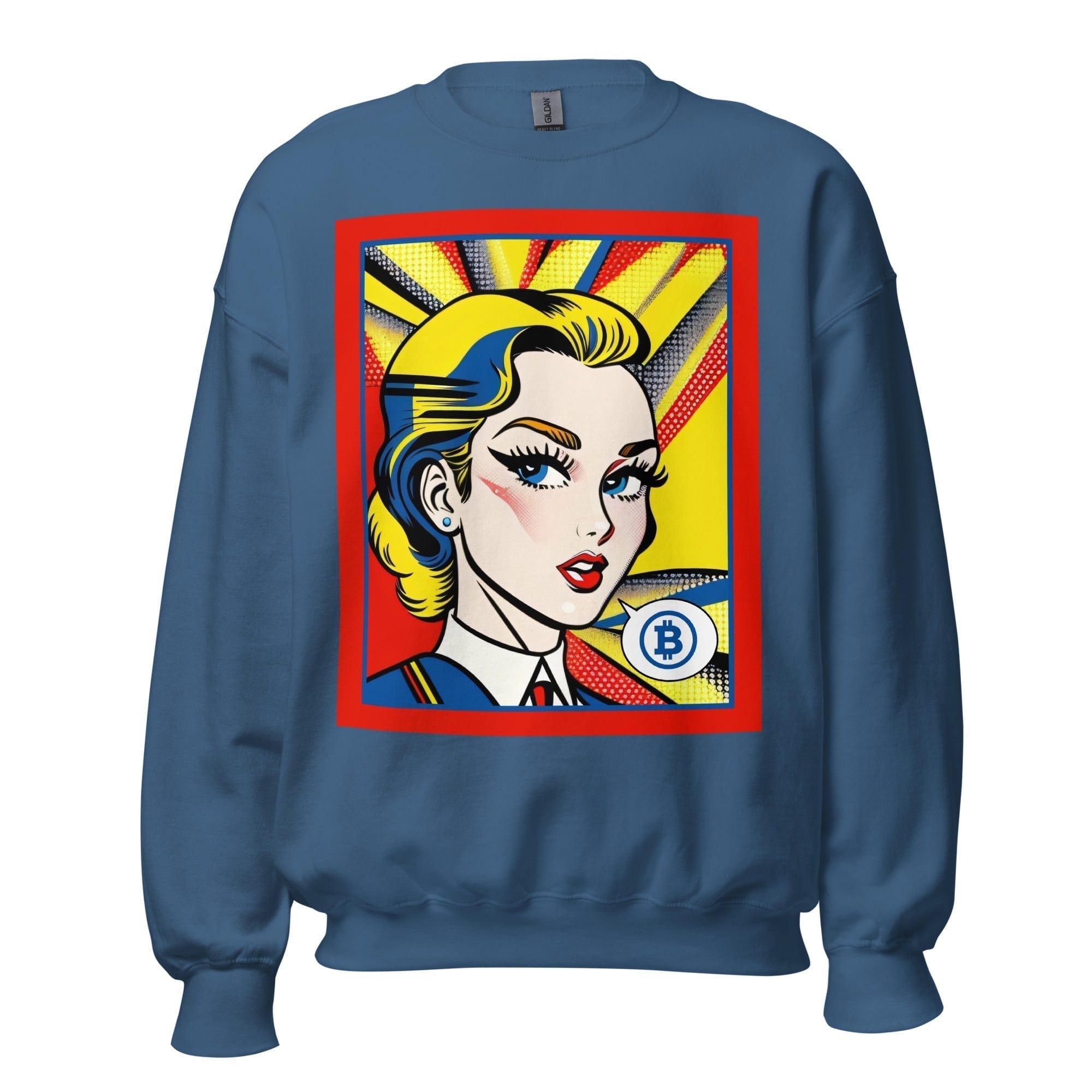 GRAPHIC T-SHIRTS Indigo Blue / S Unisex Crew Neck Sweatshirt - Vintage American Comic Series v.44