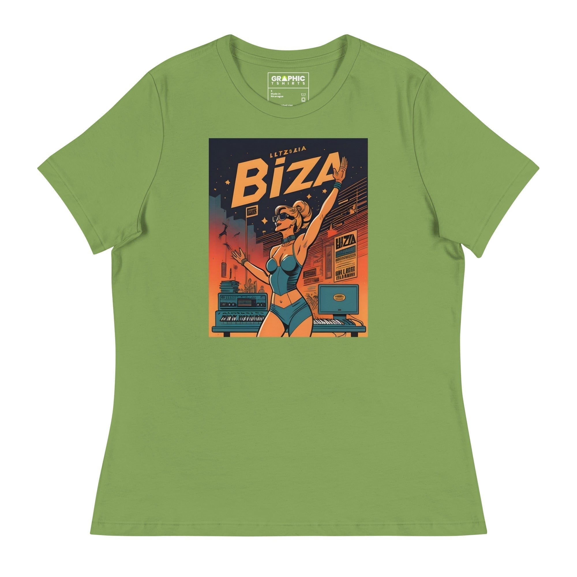 GRAPHIC T-SHIRTS Leaf / S Women's Relaxed T-Shirt - Ibiza Night Club Heroes Comic Series v.23