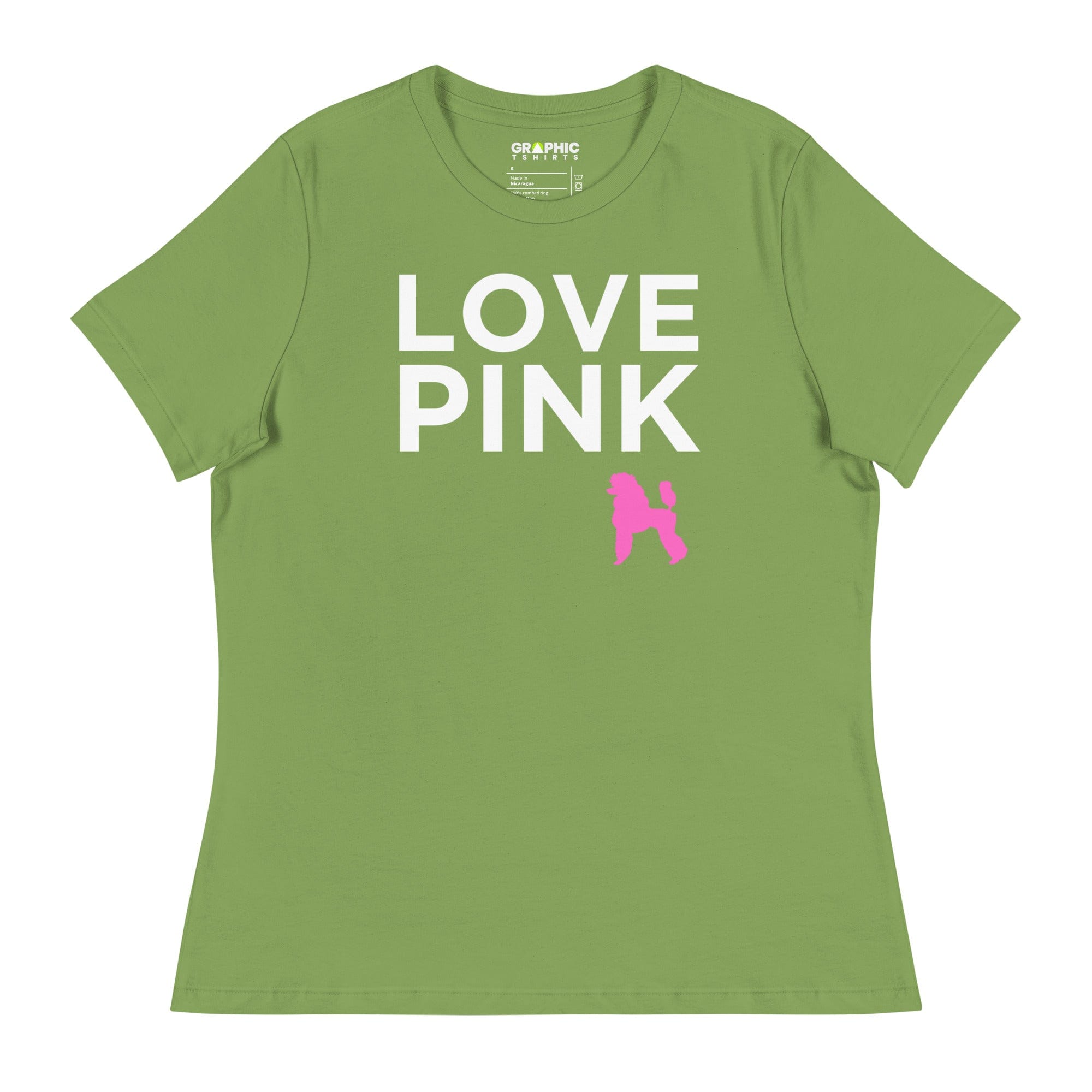 GRAPHIC T-SHIRTS Leaf / S Women's Relaxed T-Shirt - Love Pink