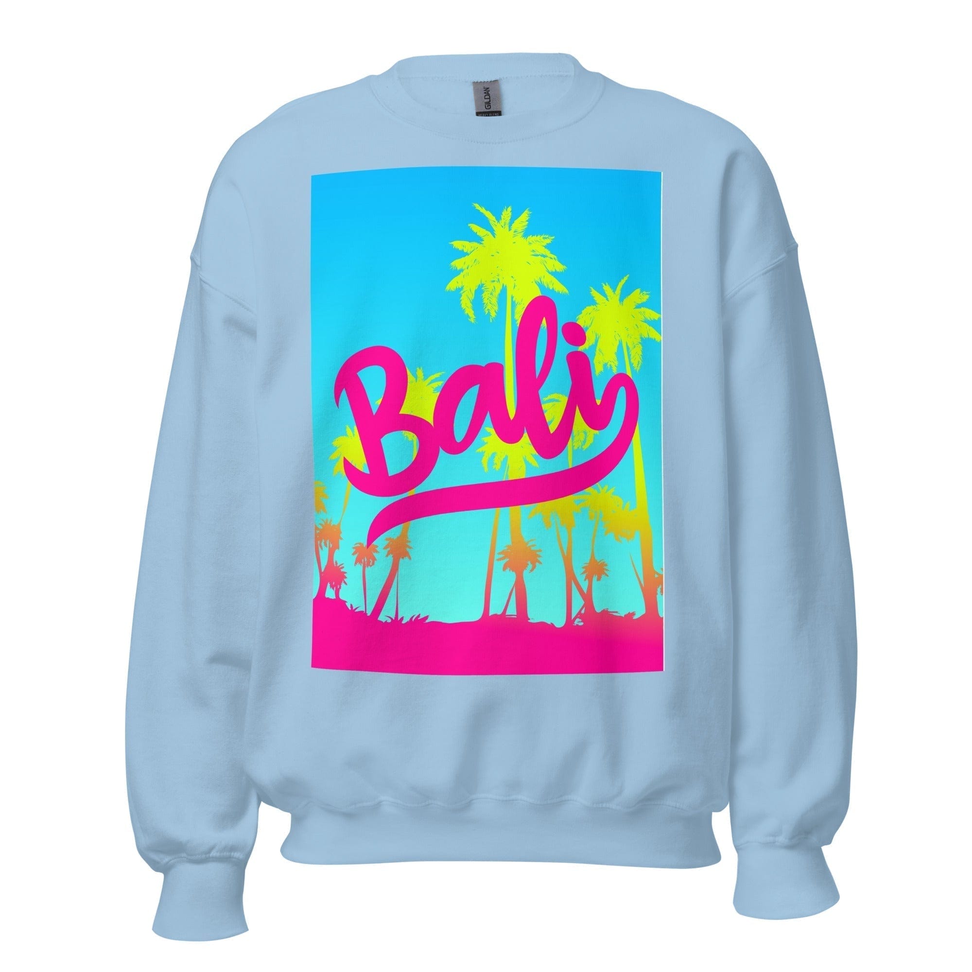 GRAPHIC T-SHIRTS Light Blue / S Unisex Crew Neck Sweatshirt - Bali