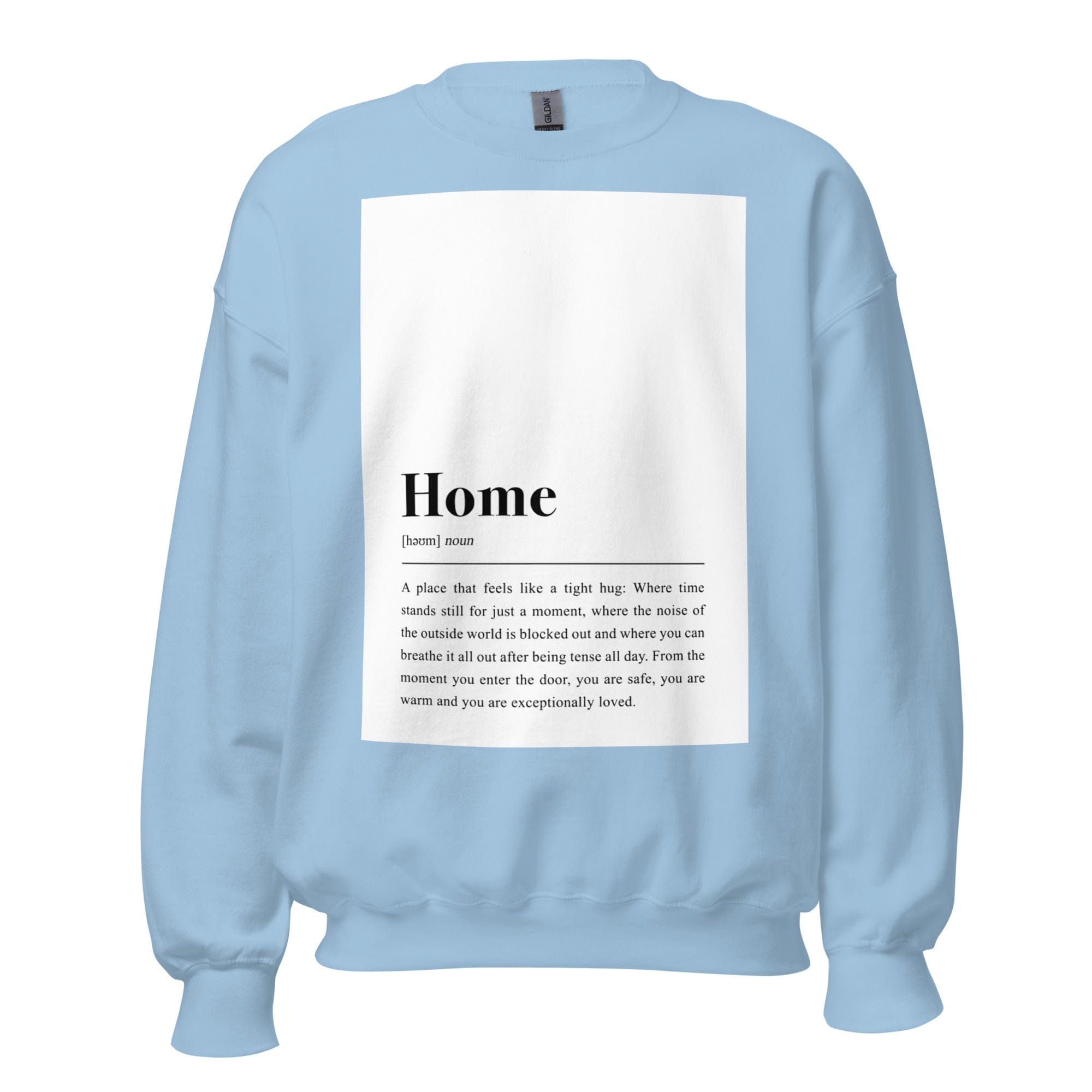 GRAPHIC T-SHIRTS Light Blue / S Unisex Crew Neck Sweatshirt - Home