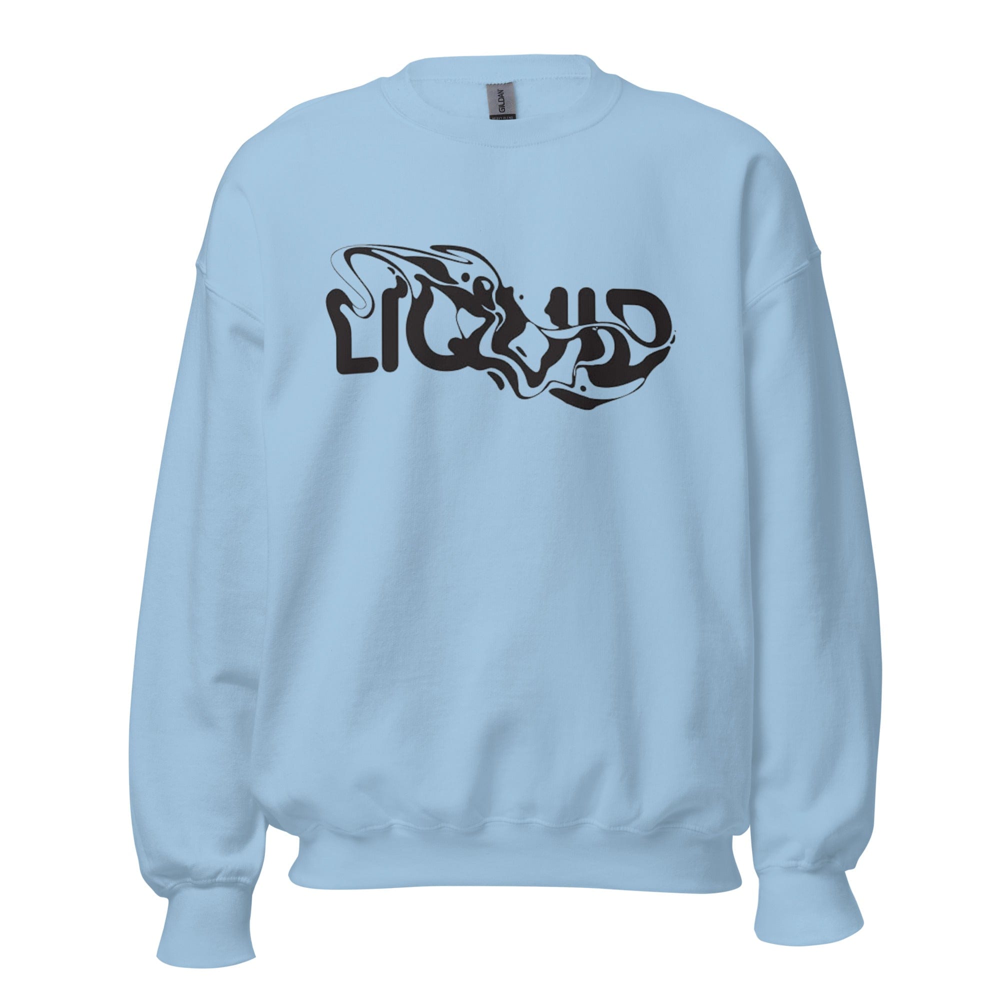 GRAPHIC T-SHIRTS Light Blue / S Unisex Crew Neck Sweatshirt - Liquid