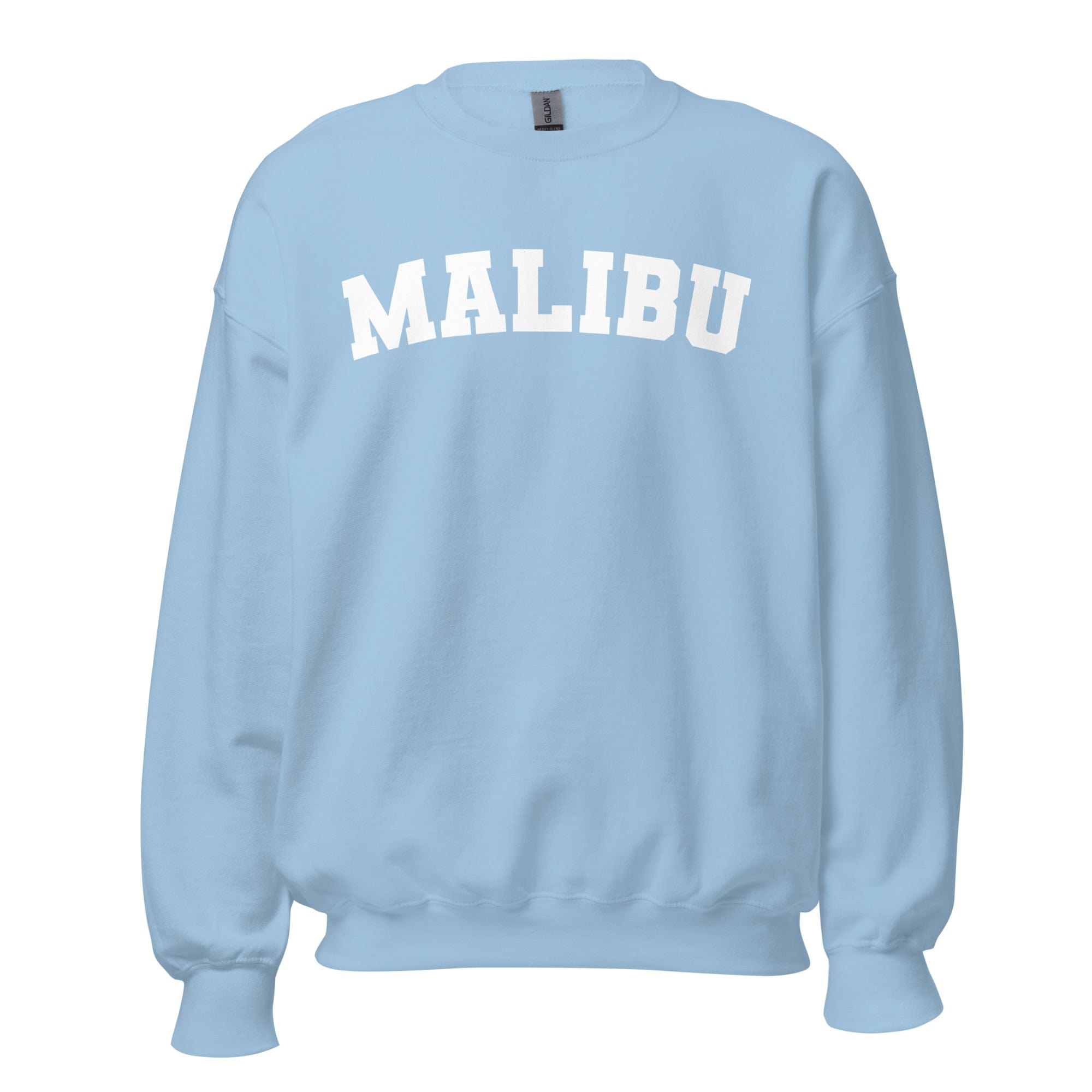 GRAPHIC T-SHIRTS Light Blue / S Unisex Crew Neck Sweatshirt - Malibu