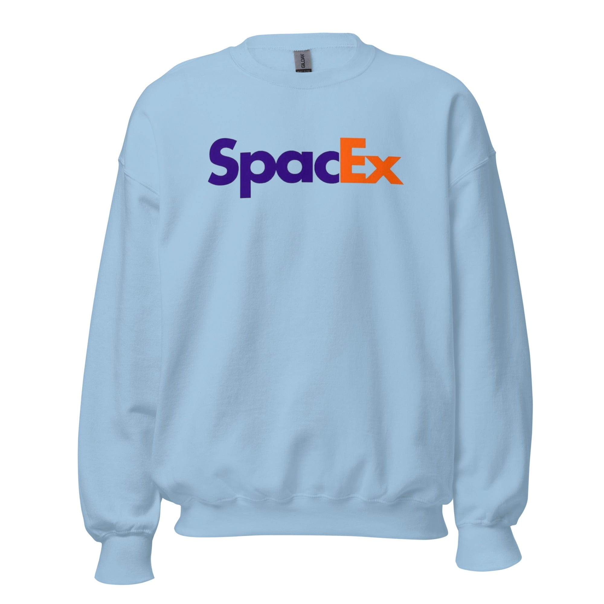 GRAPHIC T-SHIRTS Light Blue / S Unisex Crew Neck Sweatshirt - SpaceX