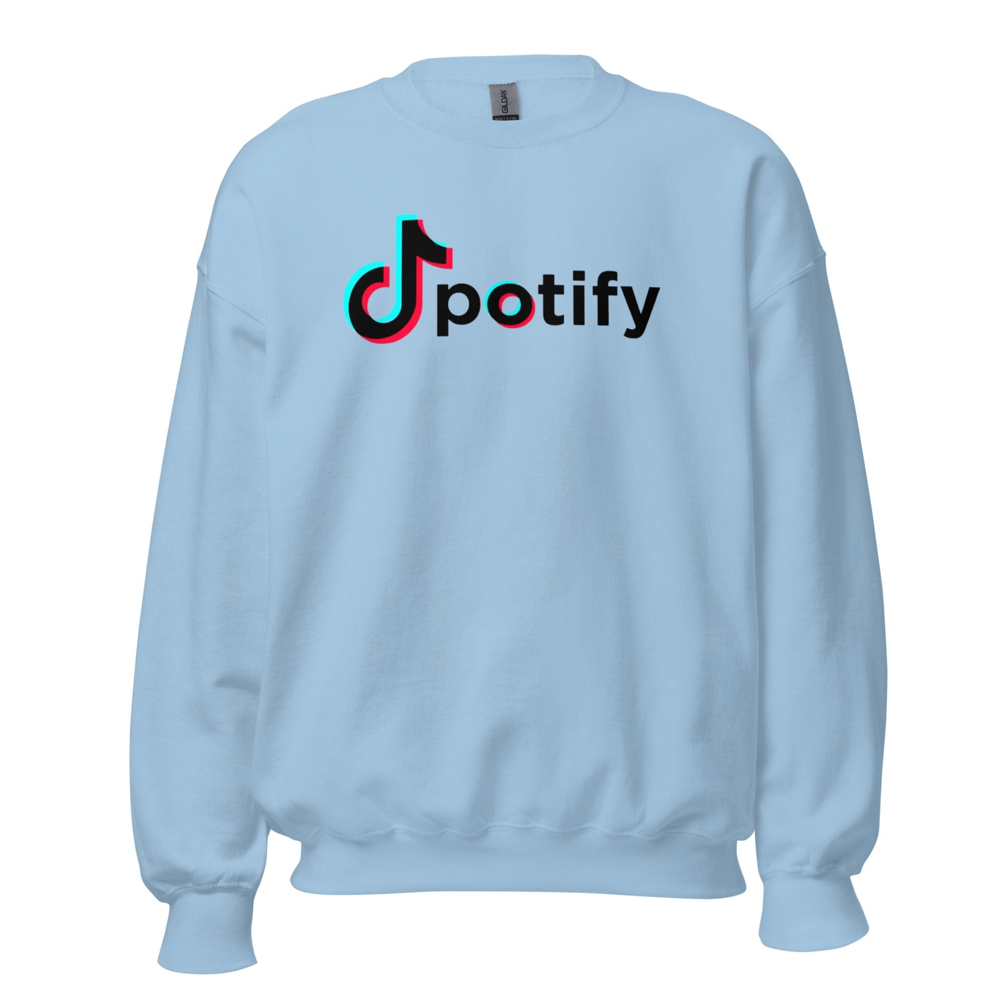 GRAPHIC T-SHIRTS Light Blue / S Unisex Crew Neck Sweatshirt - Spotify