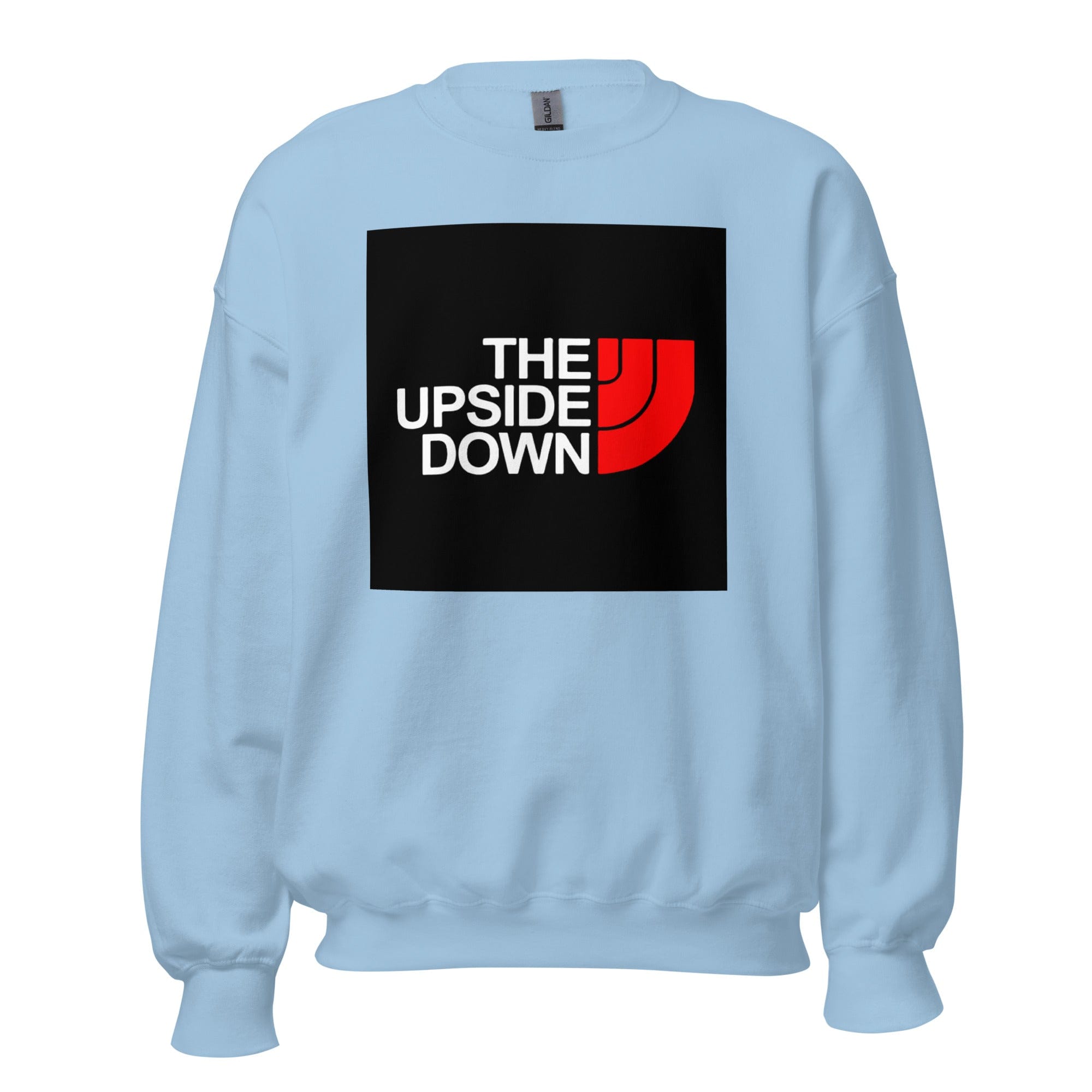 GRAPHIC T-SHIRTS Light Blue / S Unisex Crew Neck Sweatshirt - The Upside Down