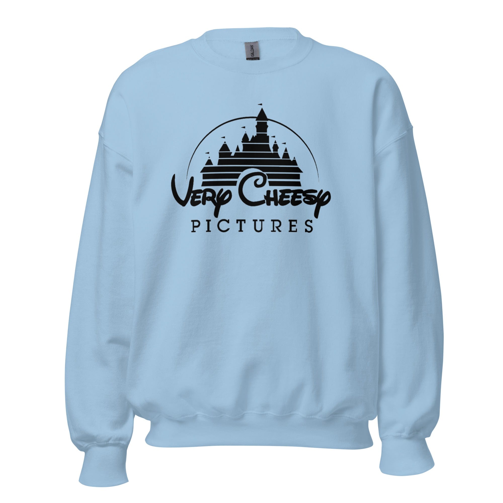 GRAPHIC T-SHIRTS Light Blue / S Unisex Crew Neck Sweatshirt - Very Cheesy Pictures