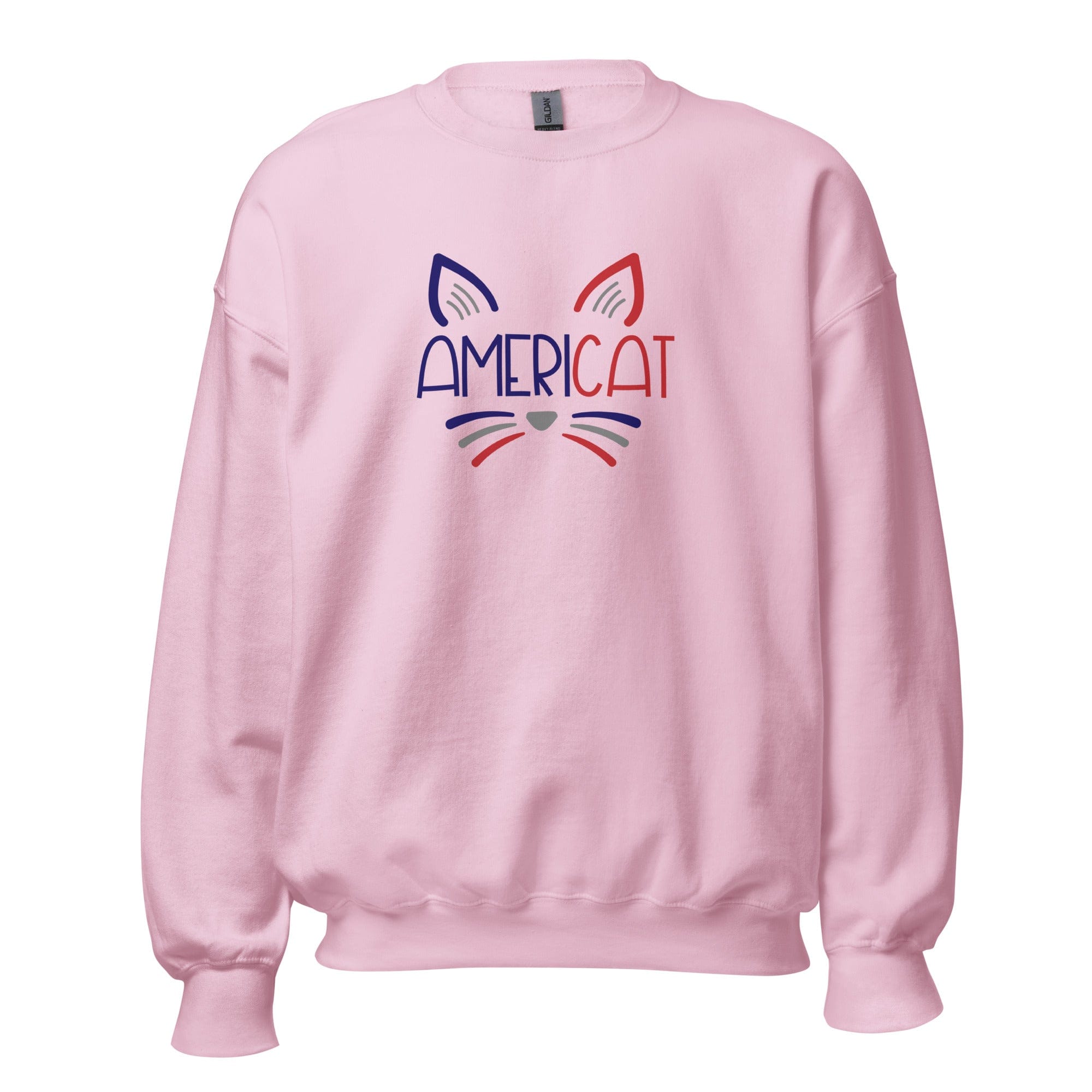 GRAPHIC T-SHIRTS Light Pink / S Unisex Crew Neck Sweatshirt - Americat