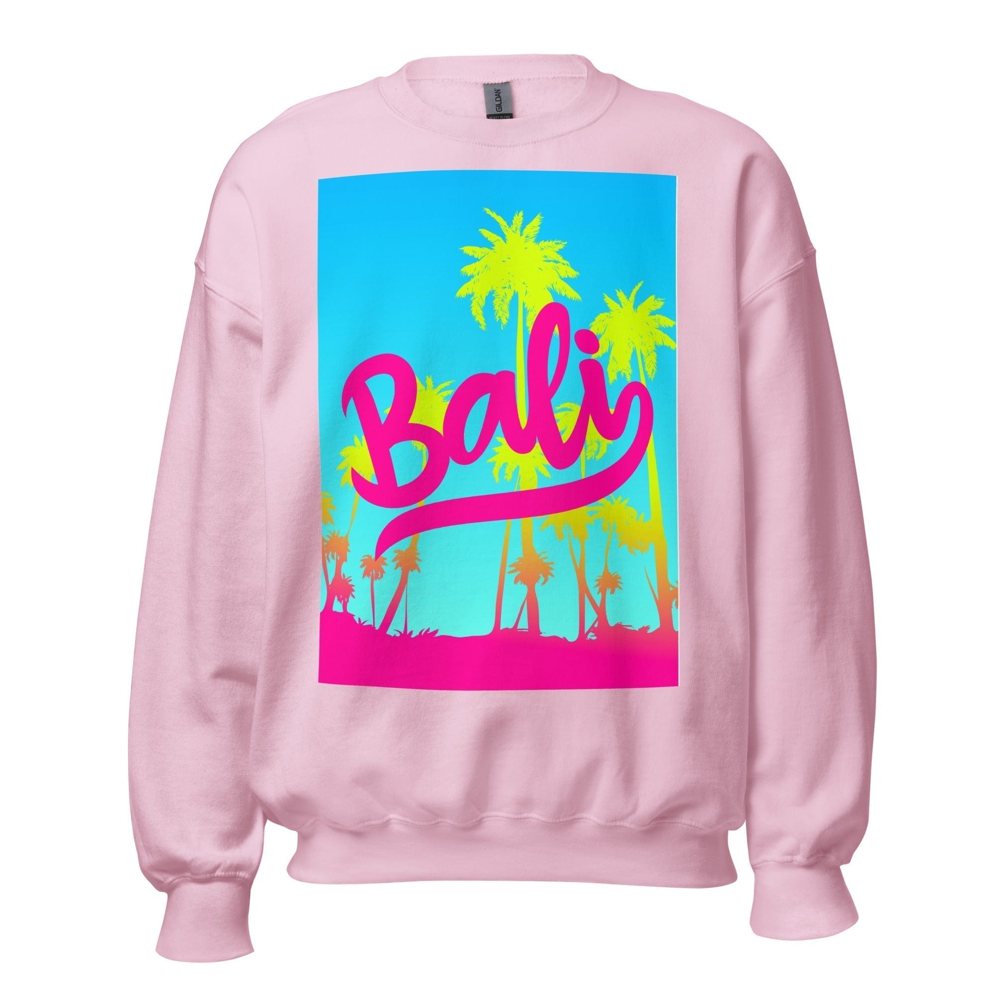 GRAPHIC T-SHIRTS Light Pink / S Unisex Crew Neck Sweatshirt - Bali