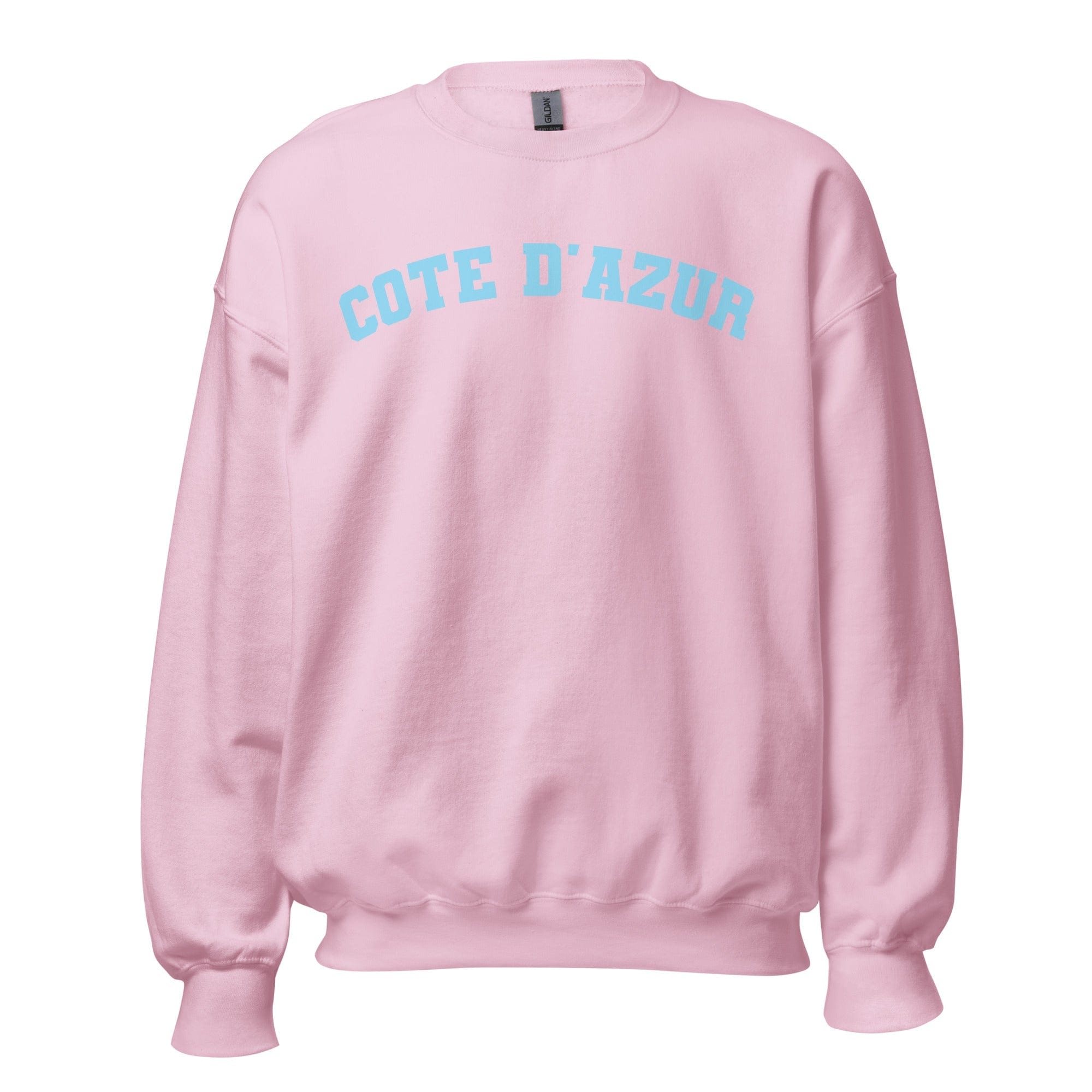 GRAPHIC T-SHIRTS Light Pink / S Unisex Crew Neck Sweatshirt - Cote D'Azur