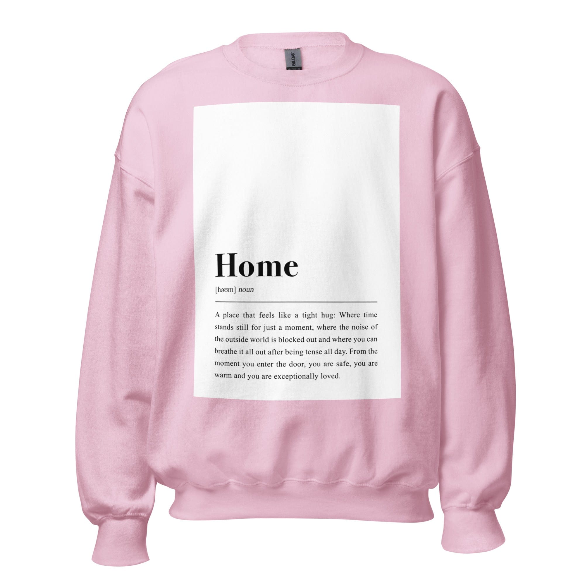 GRAPHIC T-SHIRTS Light Pink / S Unisex Crew Neck Sweatshirt - Home