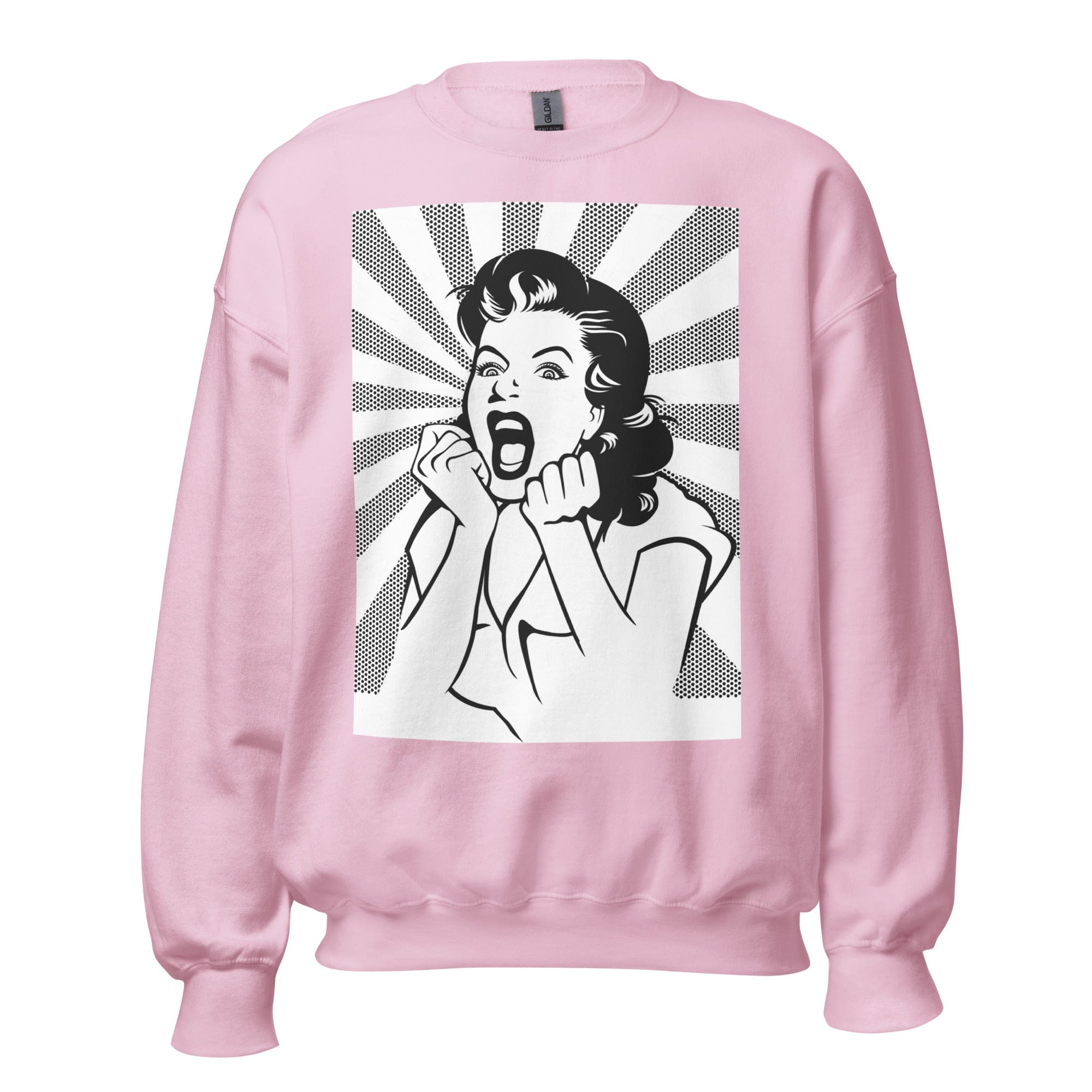 GRAPHIC T-SHIRTS Light Pink / S Unisex Crew Neck Sweatshirt - Raging Housewife