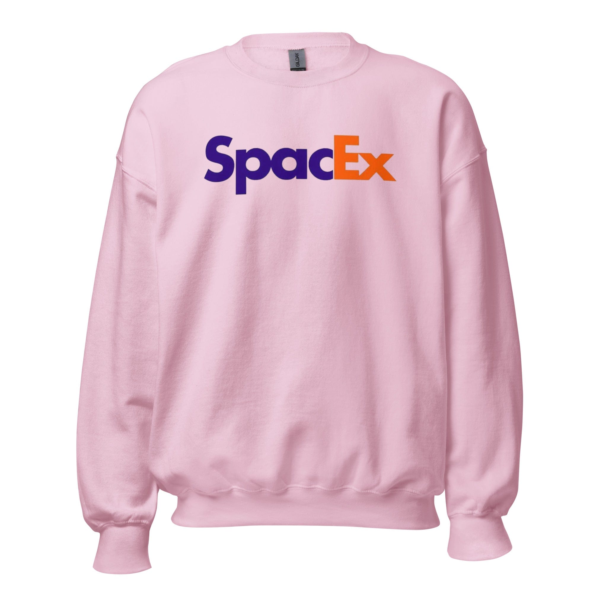 GRAPHIC T-SHIRTS Light Pink / S Unisex Crew Neck Sweatshirt - SpaceX