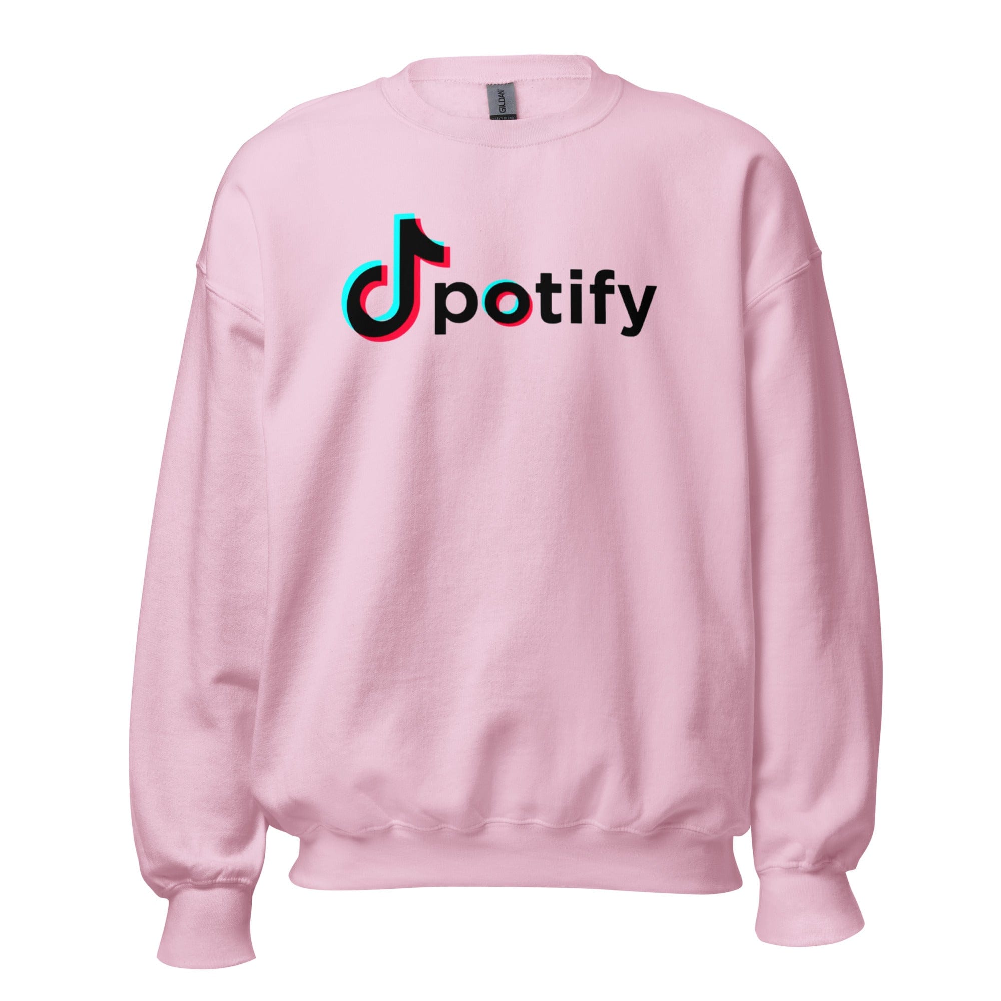 GRAPHIC T-SHIRTS Light Pink / S Unisex Crew Neck Sweatshirt - Spotify