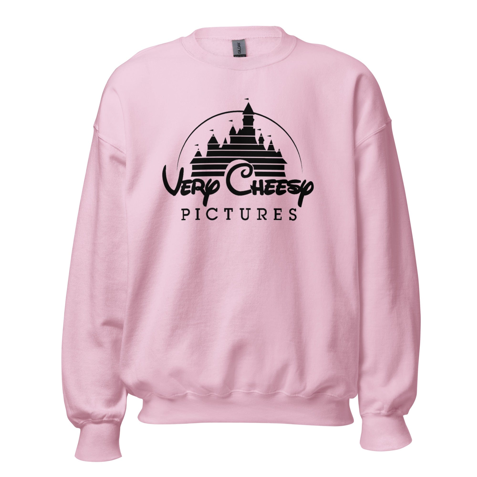 GRAPHIC T-SHIRTS Light Pink / S Unisex Crew Neck Sweatshirt - Very Cheesy Pictures