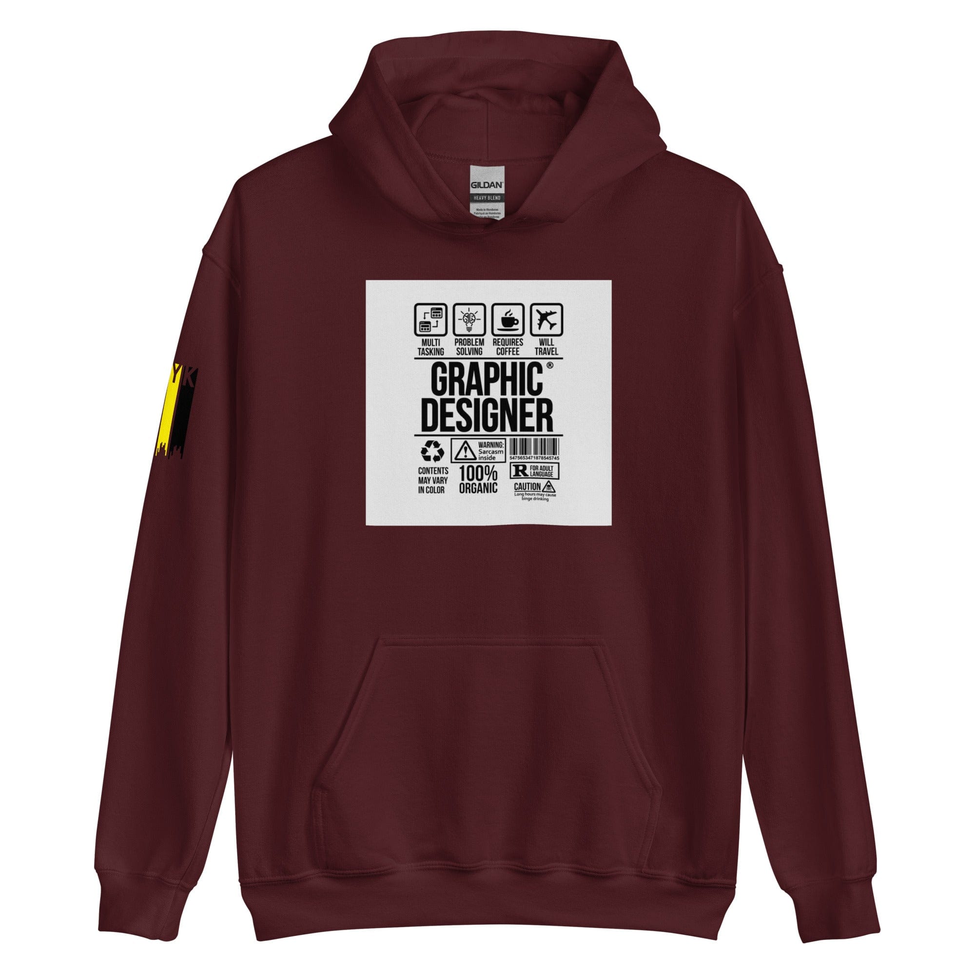 GRAPHIC T-SHIRTS Maroon / S Unisex Heavy Blend Hoodie - Graphic Designer CMYK