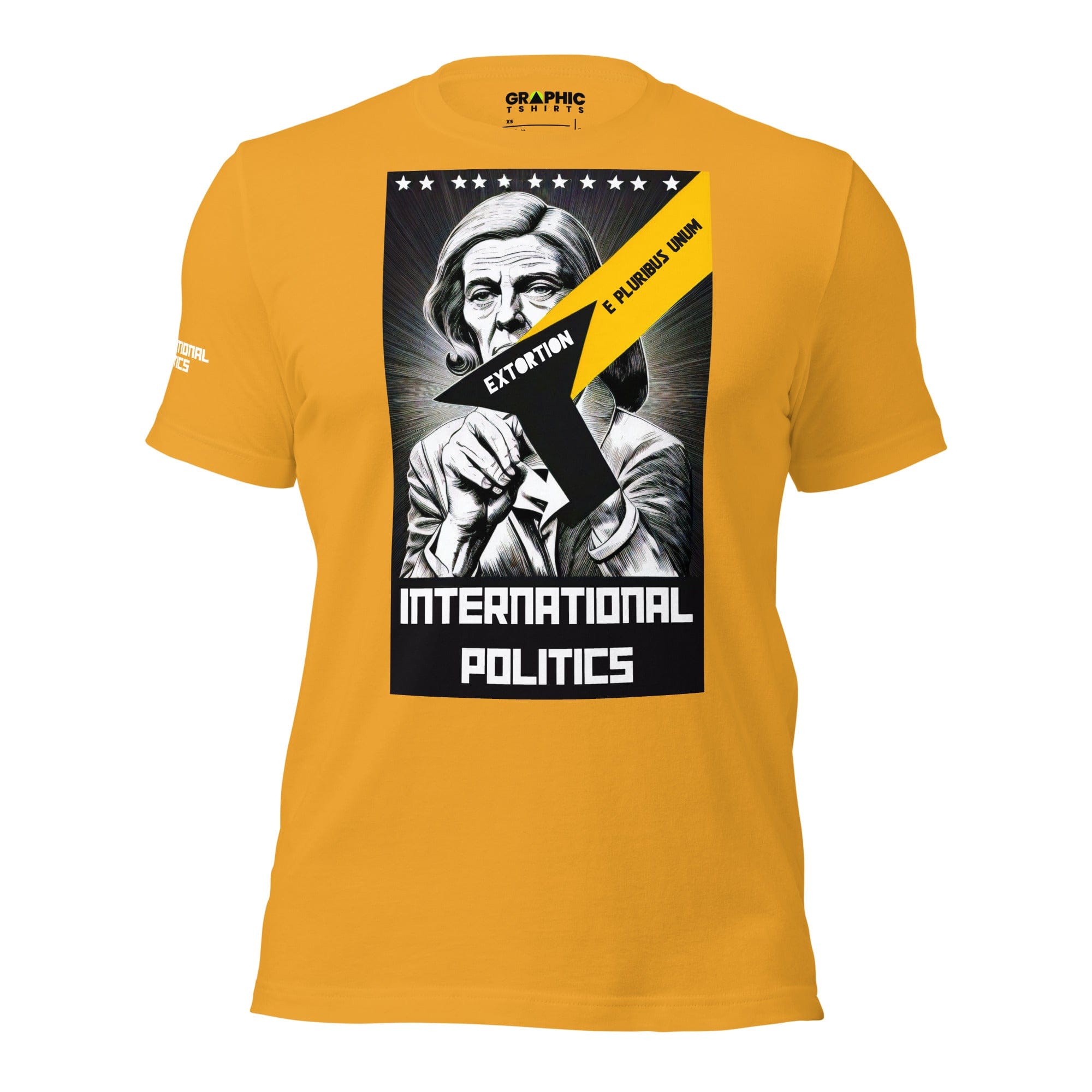 GRAPHIC T-SHIRTS Mustard / XS Unisex Crew Neck T-Shirt - International Politics