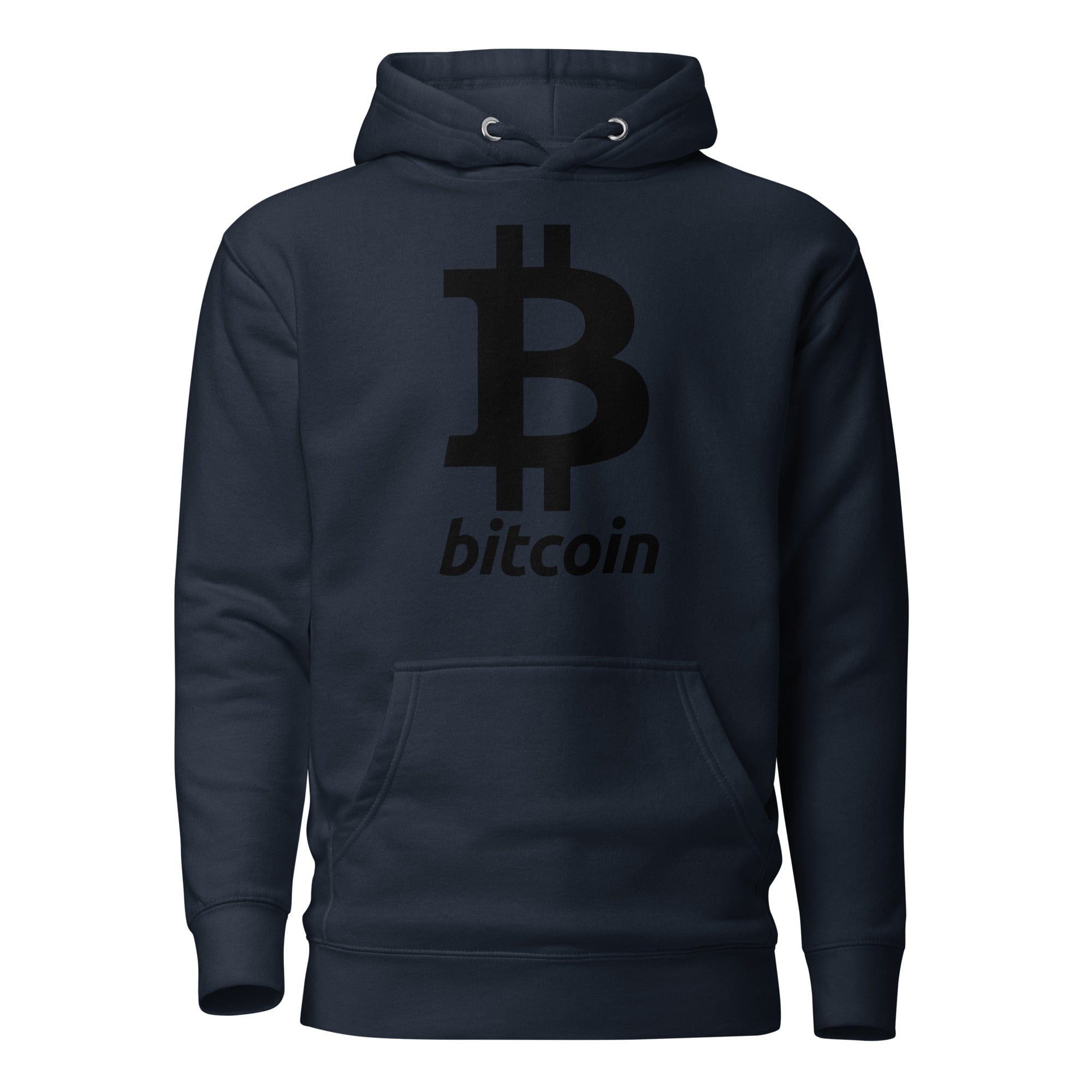 GRAPHIC T-SHIRTS Navy Blazer / S Unisex Premium Hoodie - Cotton Heritage - Bitcoin Cryptocurrency Logo