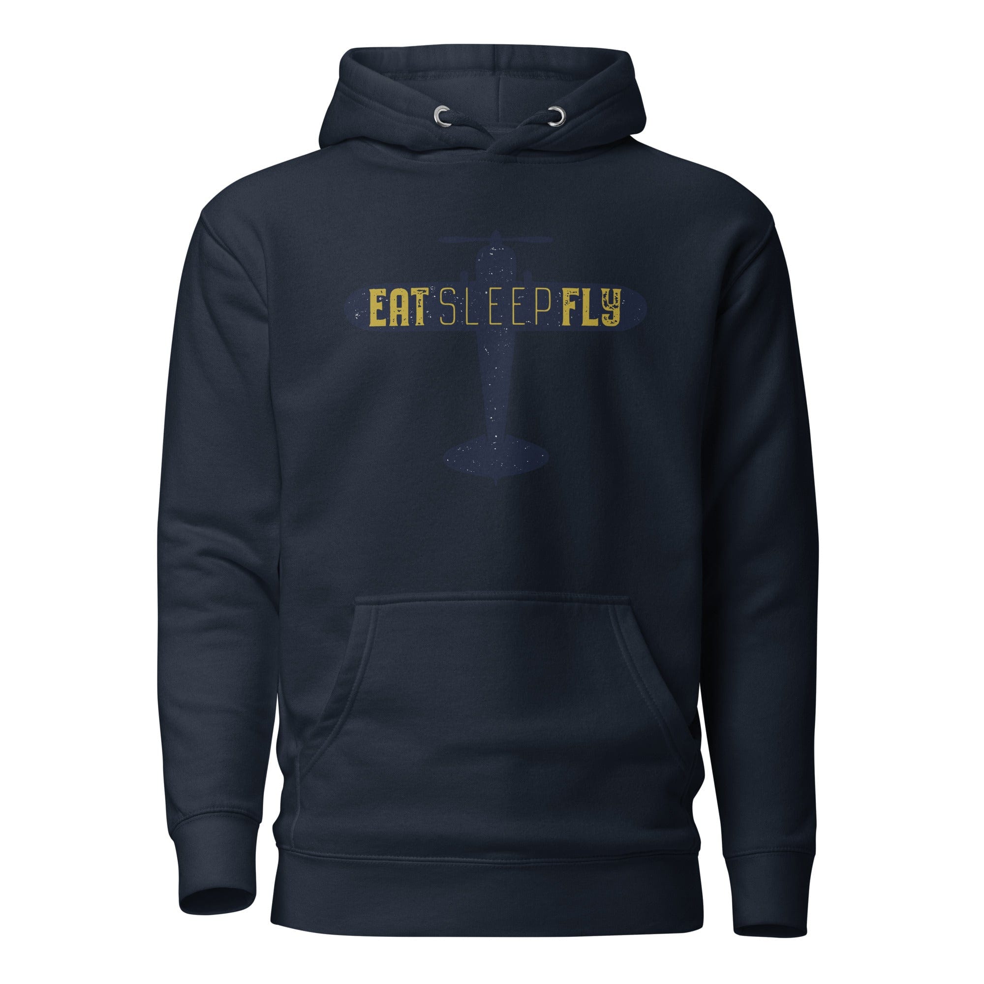 GRAPHIC T-SHIRTS Navy Blazer / S Unisex Premium Hoodie - Cotton Heritage - Eat Sleep Fly