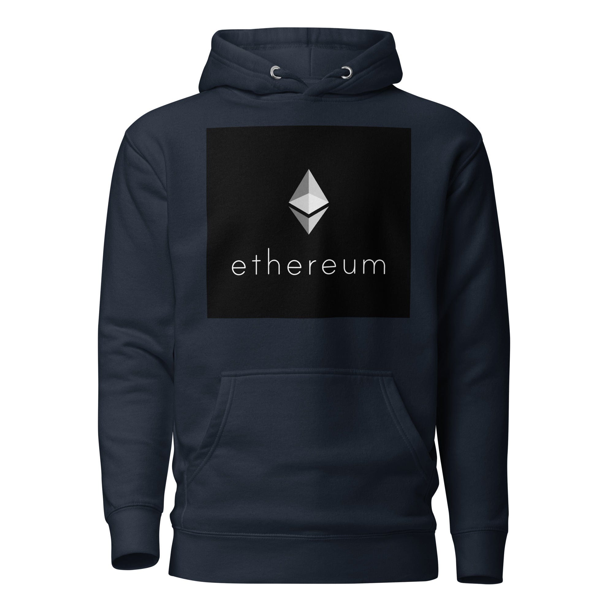 GRAPHIC T-SHIRTS Navy Blazer / S Unisex Premium Hoodie - Cotton Heritage - Ethereum Cryptocurrency Logo