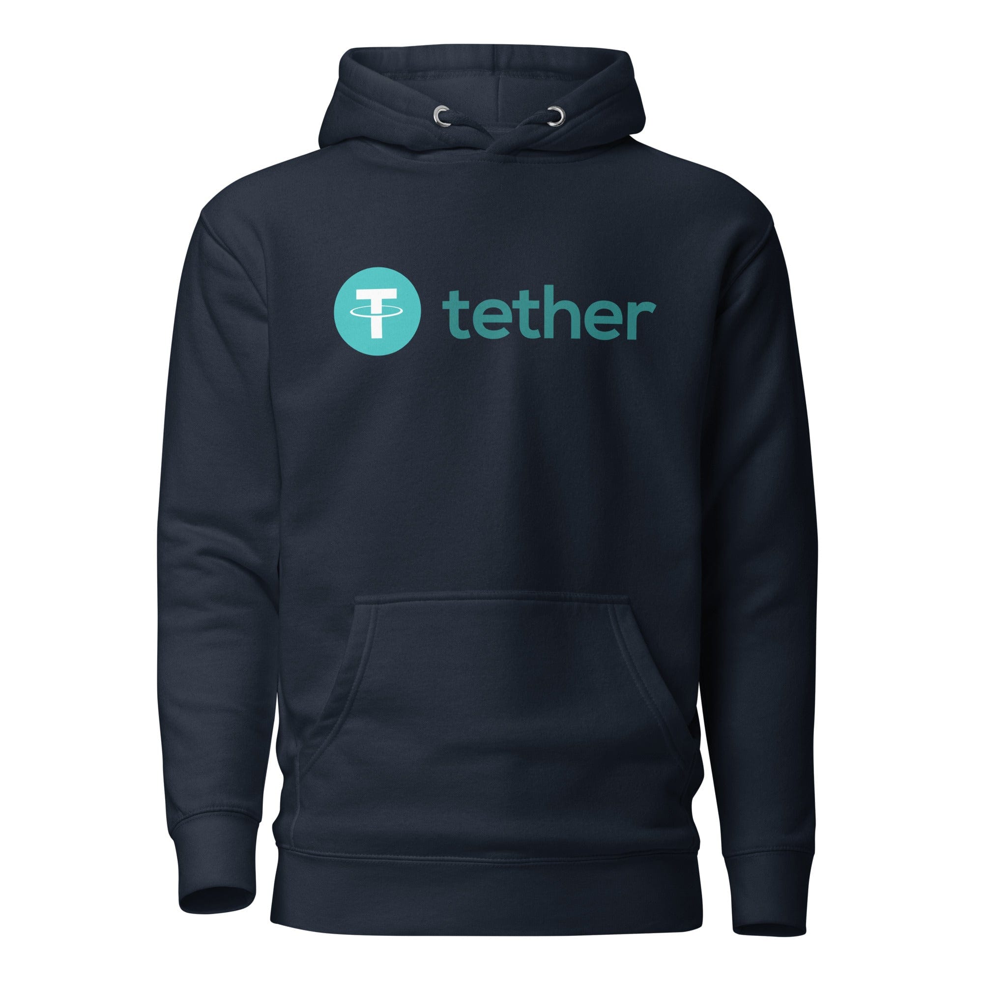 GRAPHIC T-SHIRTS Navy Blazer / S Unisex Premium Hoodie - Cotton Heritage - Tether Cryptocurrency Logo